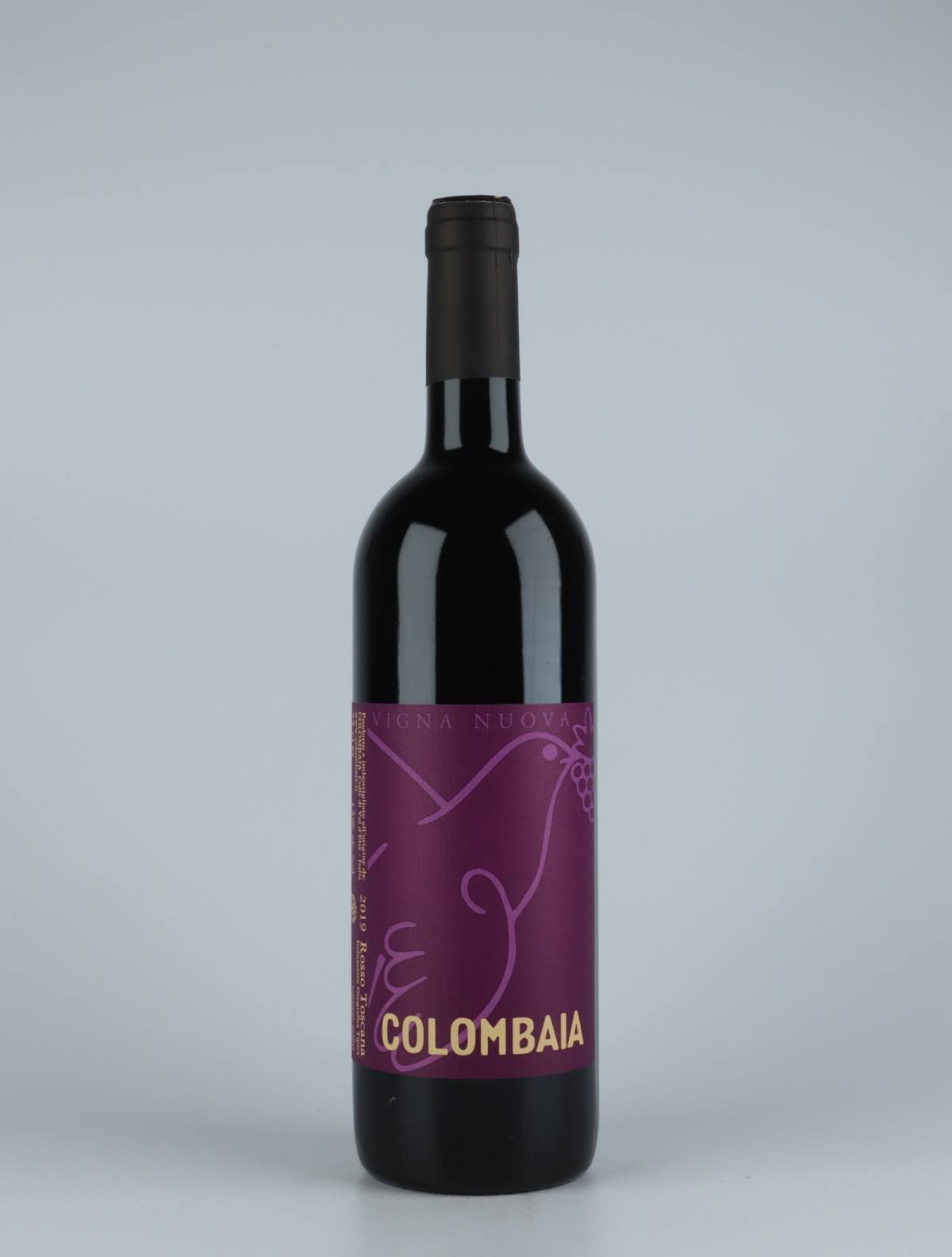 A bottle 2019 Rosso Vigna Nuova Red wine from Colombaia, Tuscany in Italy