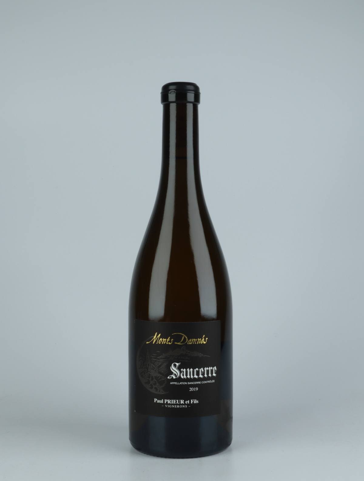 En flaske 2019 Sancerre - Les Monts Damnés Hvidvin fra Paul Prieur et Fils, Loire i Frankrig