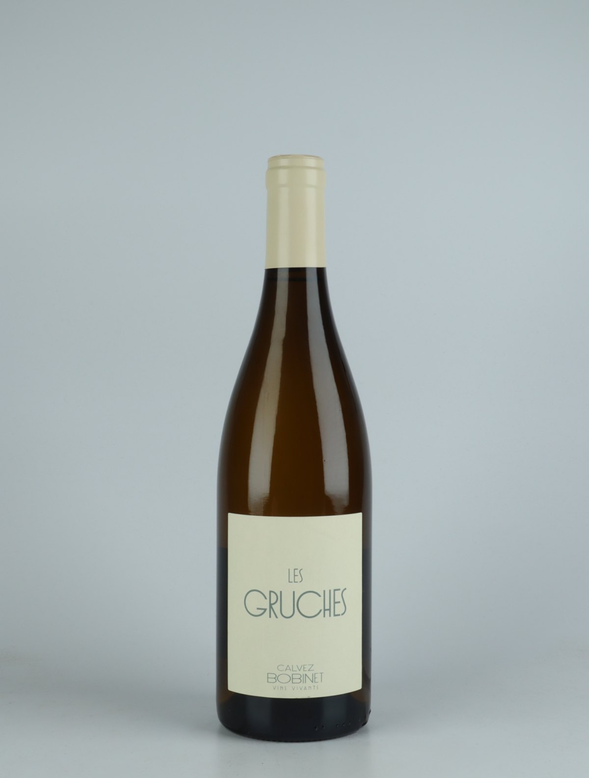 A bottle  Saumur Blanc - Les Gruches White wine from Domaine Bobinet, Loire in France
