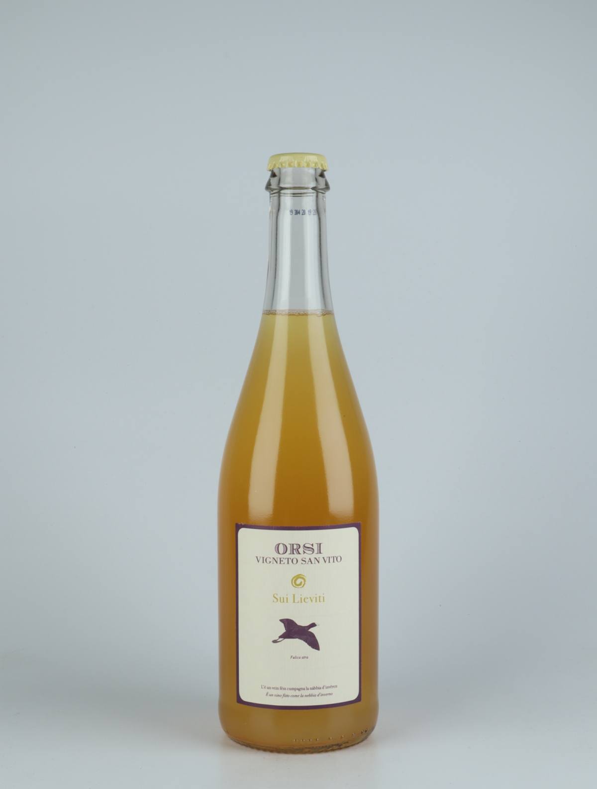 A bottle 2019 Sui Lieviti Sparkling from Orsi - San Vito, Emilia-Romagna in Italy