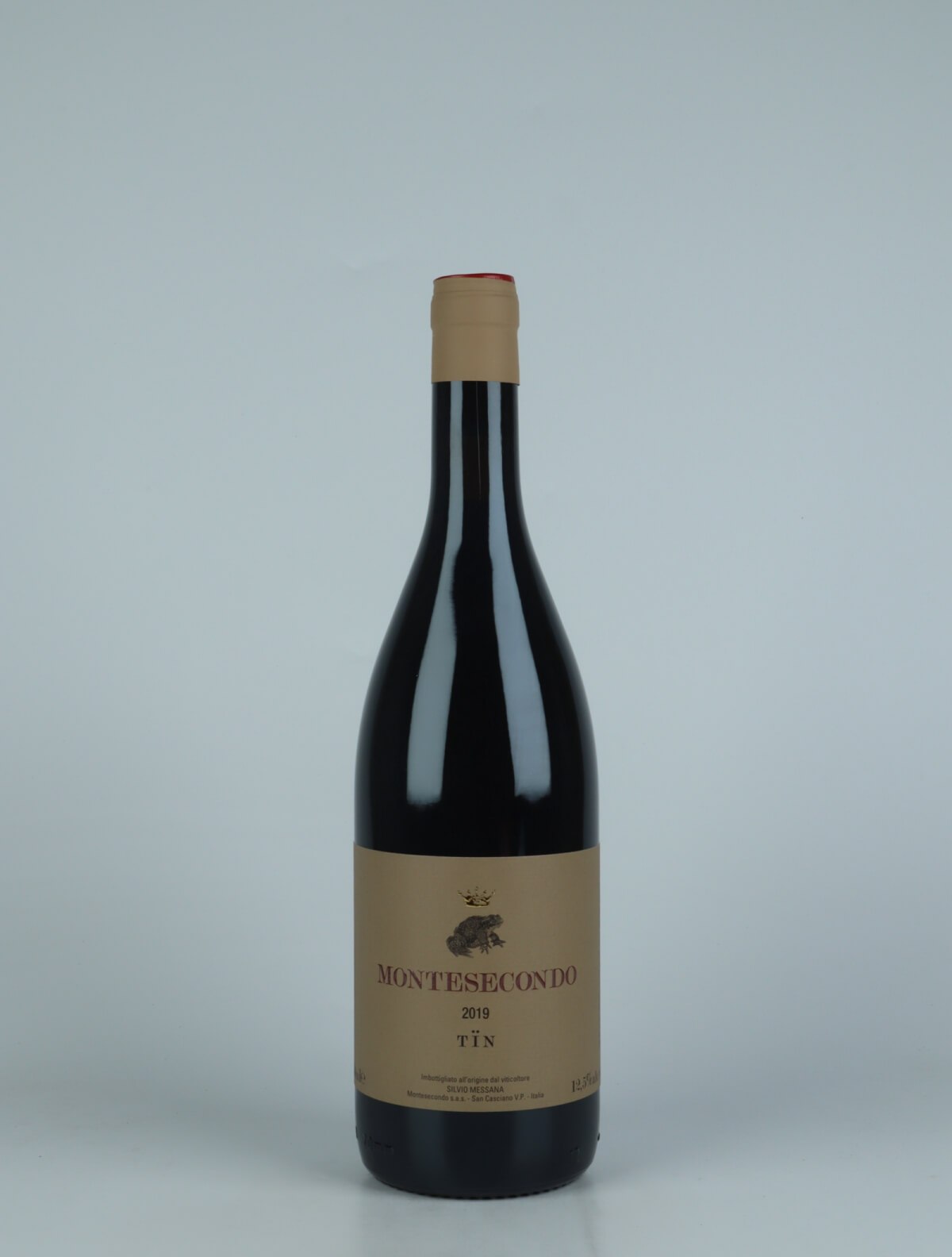 A bottle 2019 Tïn - Sangiovese Red wine from Montesecondo, Tuscany in Italy