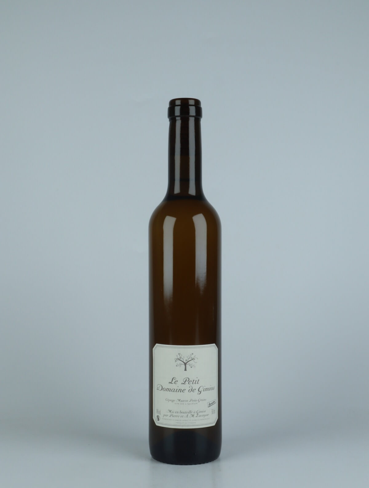 A bottle 2019 Vin Doux Naturel Sweet wine from Le Petit Domaine de Gimios, Rousillon in France