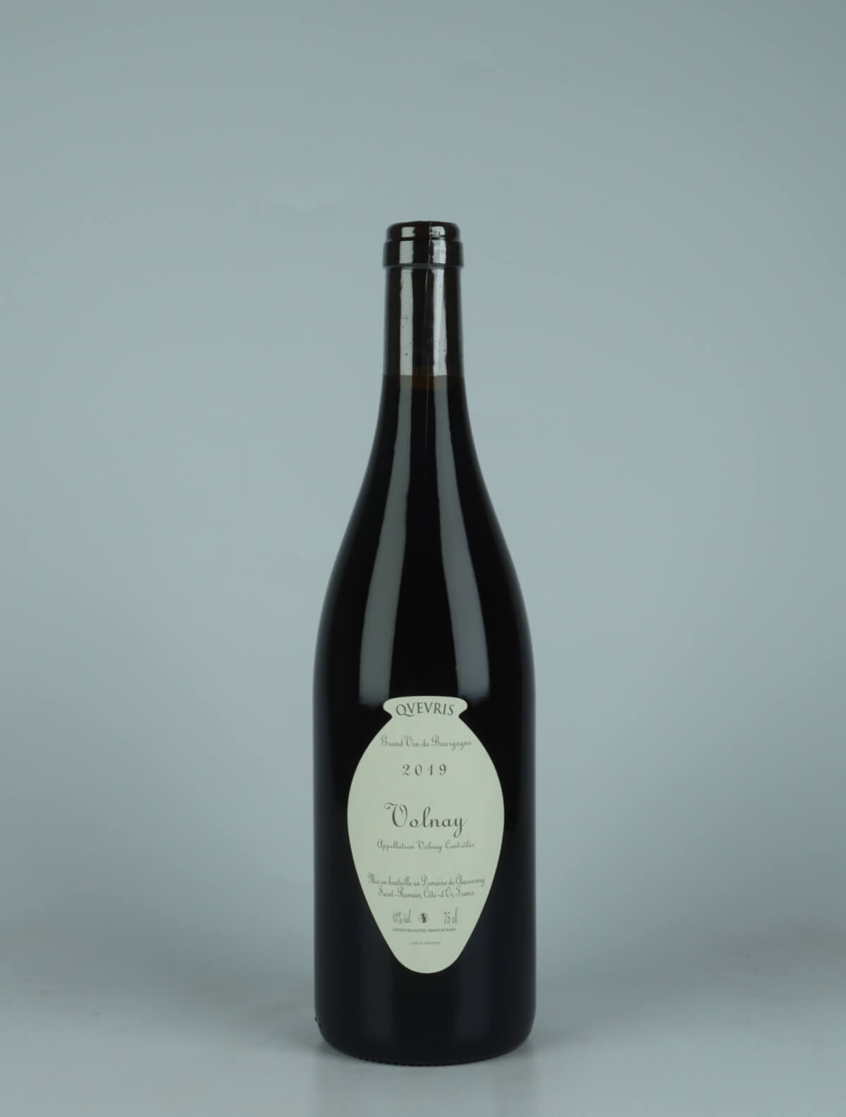 A bottle 2019 Volnay - Qvevris Red wine from Domaine de Chassorney, Burgundy in France