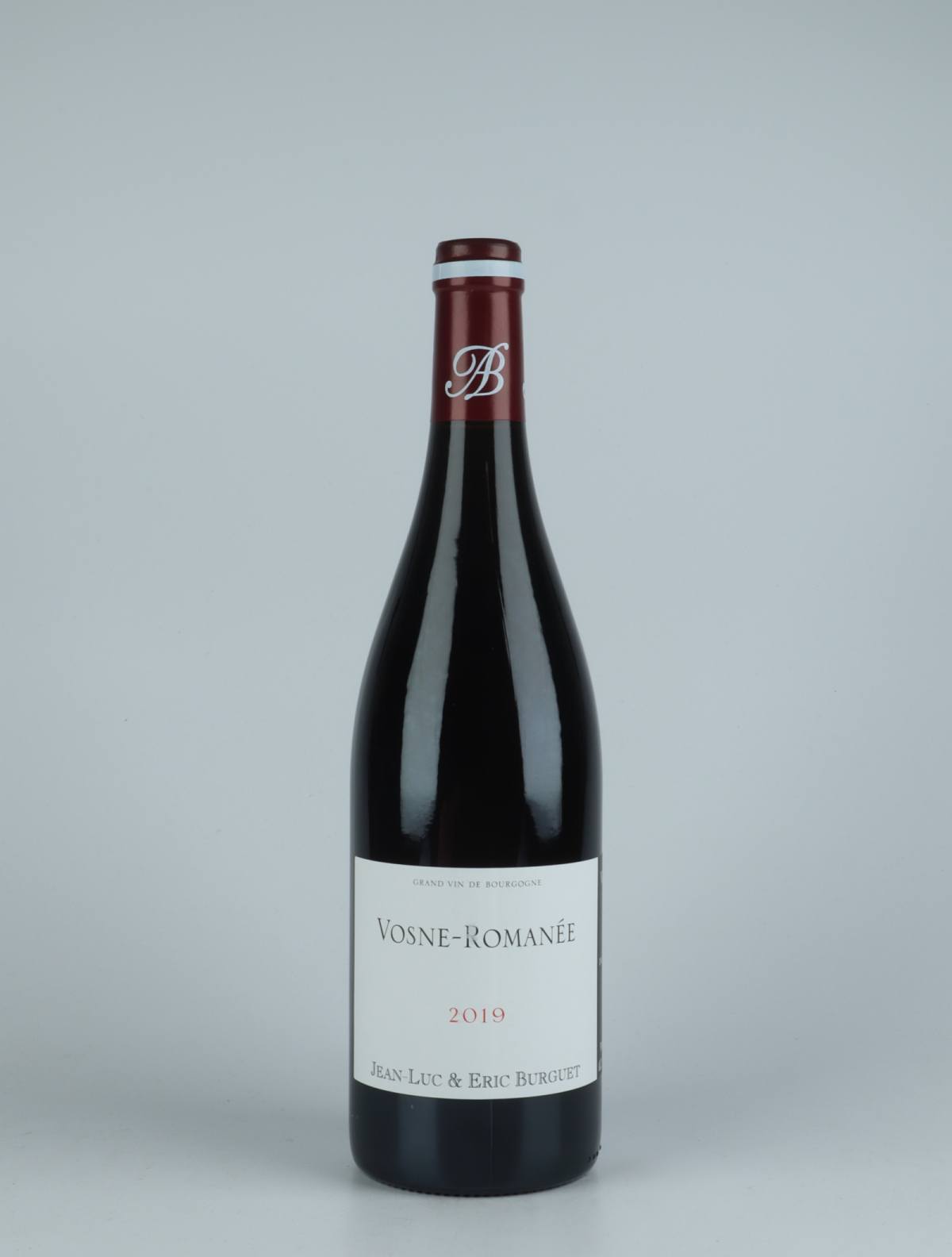 En flaske 2019 Vosne-Romanée Rødvin fra Jean-Luc & Eric Burguet, Bourgogne i Frankrig