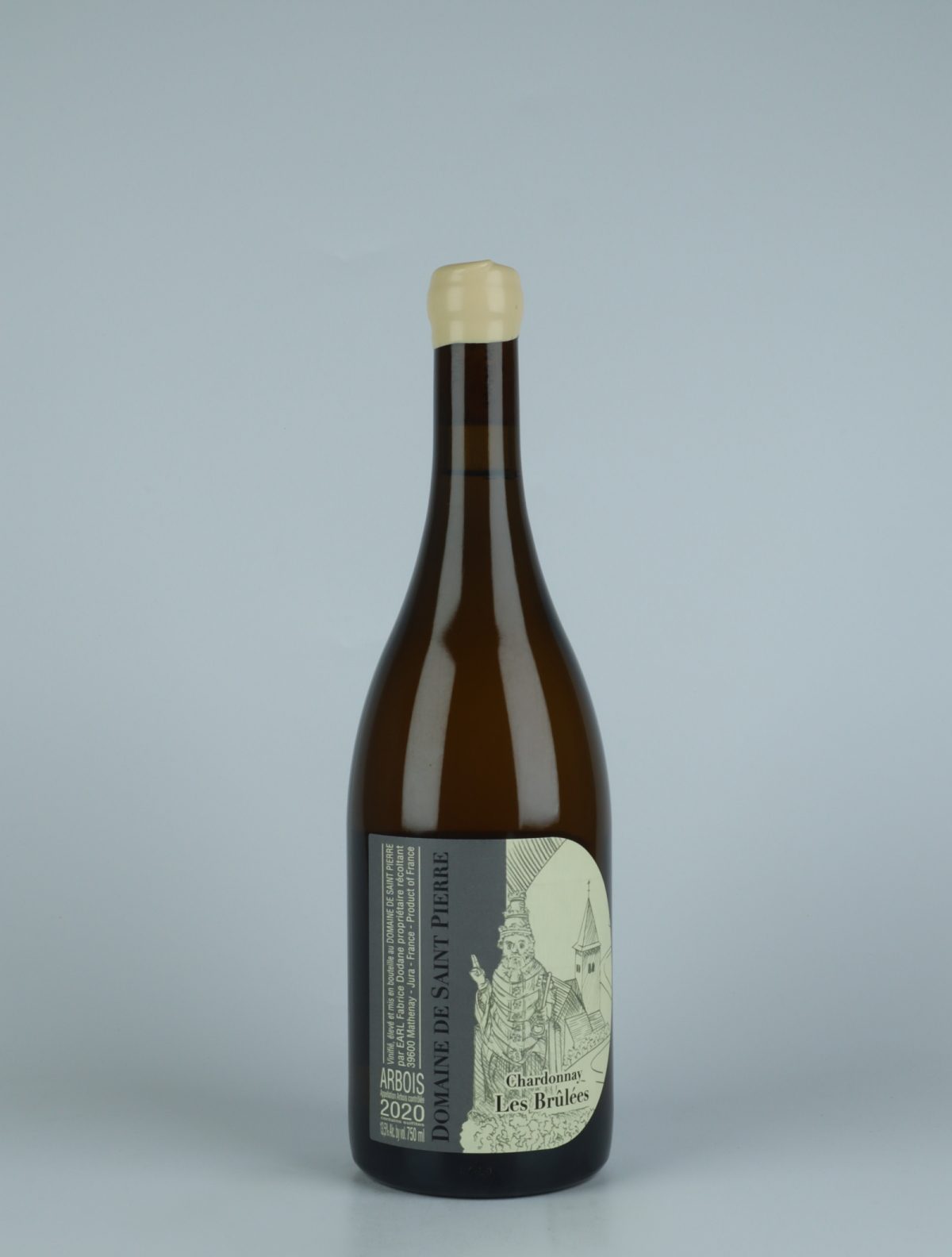 En flaske 2020 Arbois Blanc - Cuvée les Brulées Hvidvin fra Domaine de Saint Pierre, Jura i Frankrig