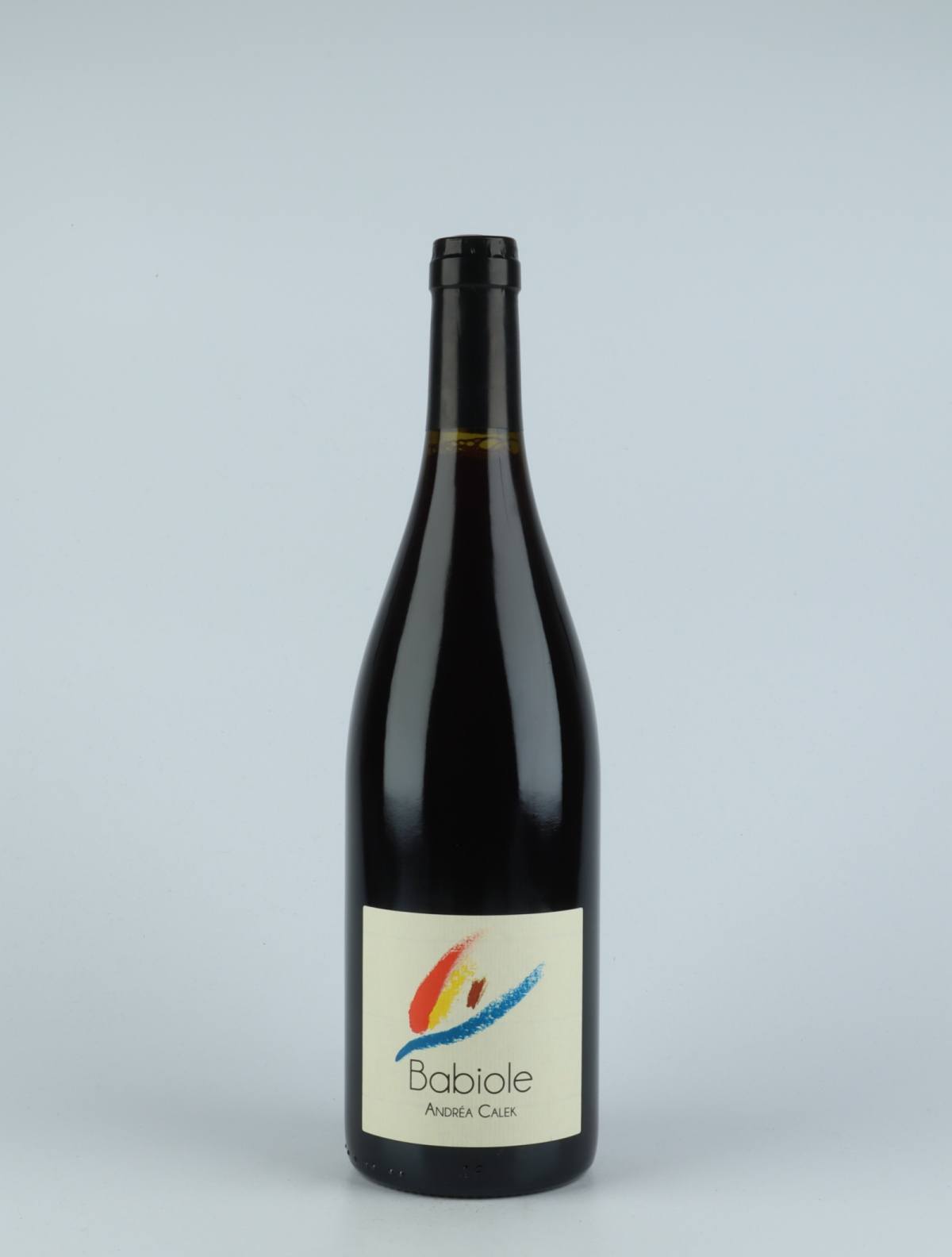A bottle 2020 Babiole Red wine from Andrea Calek, Ardèche in France