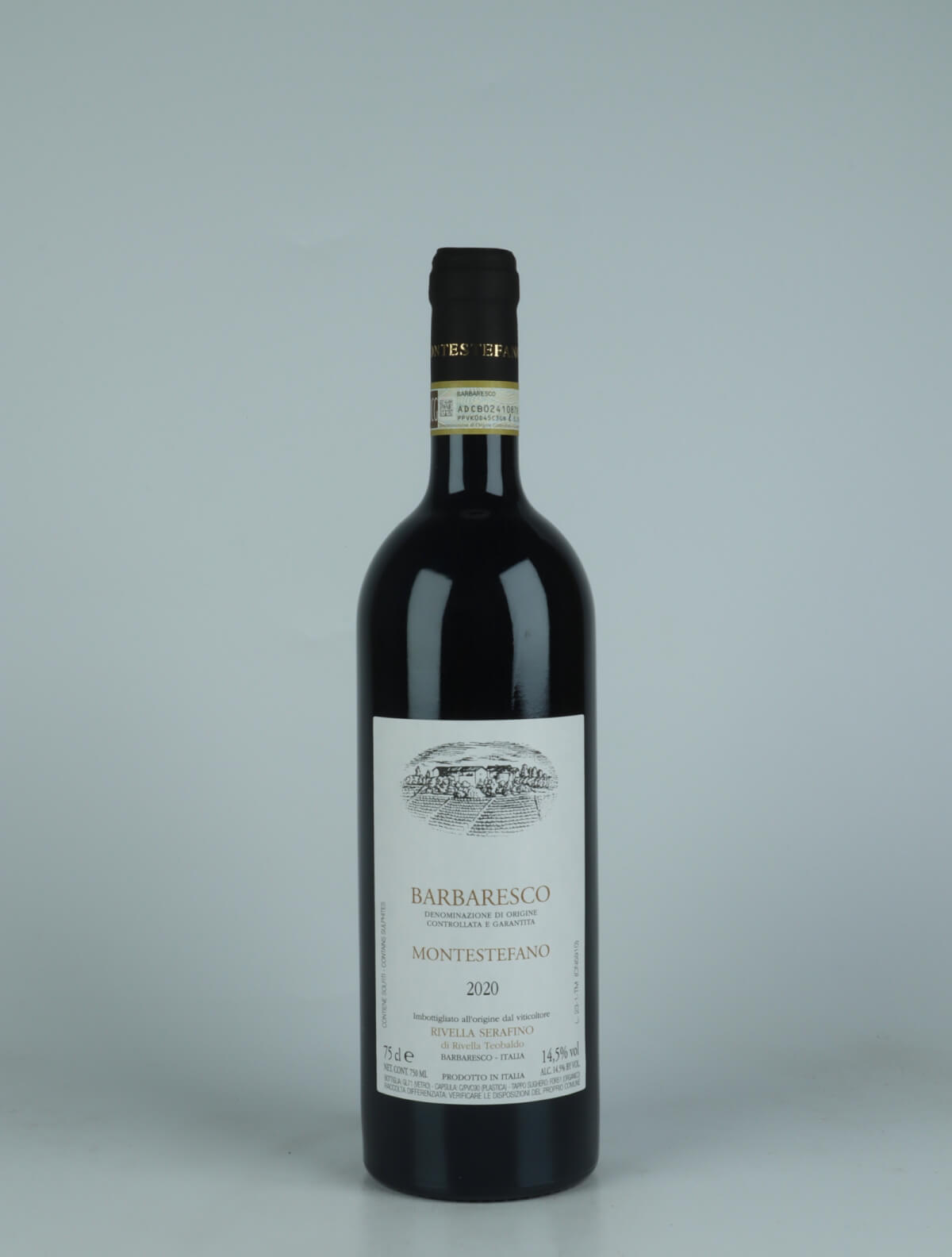 En flaske 2020 Barbaresco - Montestefano Rødvin fra Rivella Serafino, Piemonte i Italien