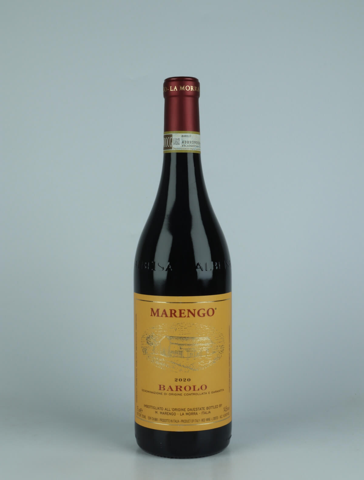 A bottle 2020 Barolo Red wine from Mario Marengo, Piedmont in Italy