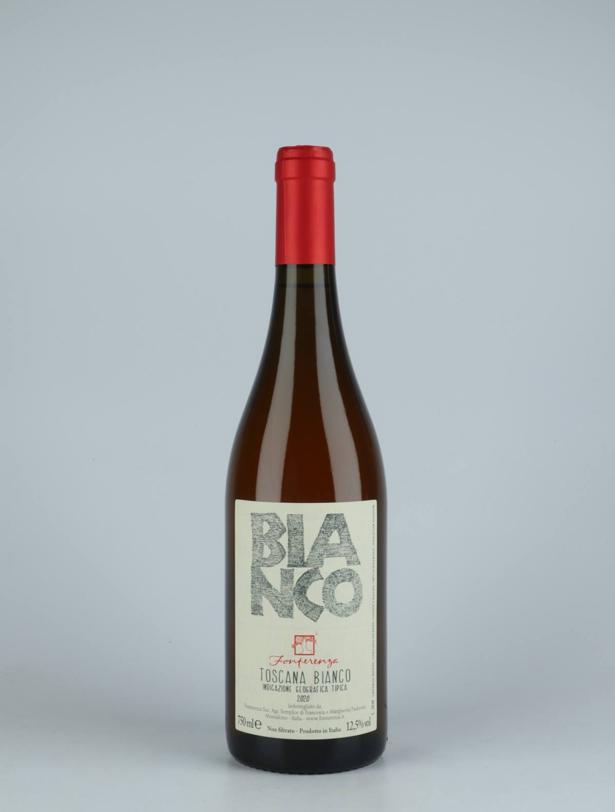 A bottle 2020 Bianco Orange wine from Fonterenza, Tuscany in Italy