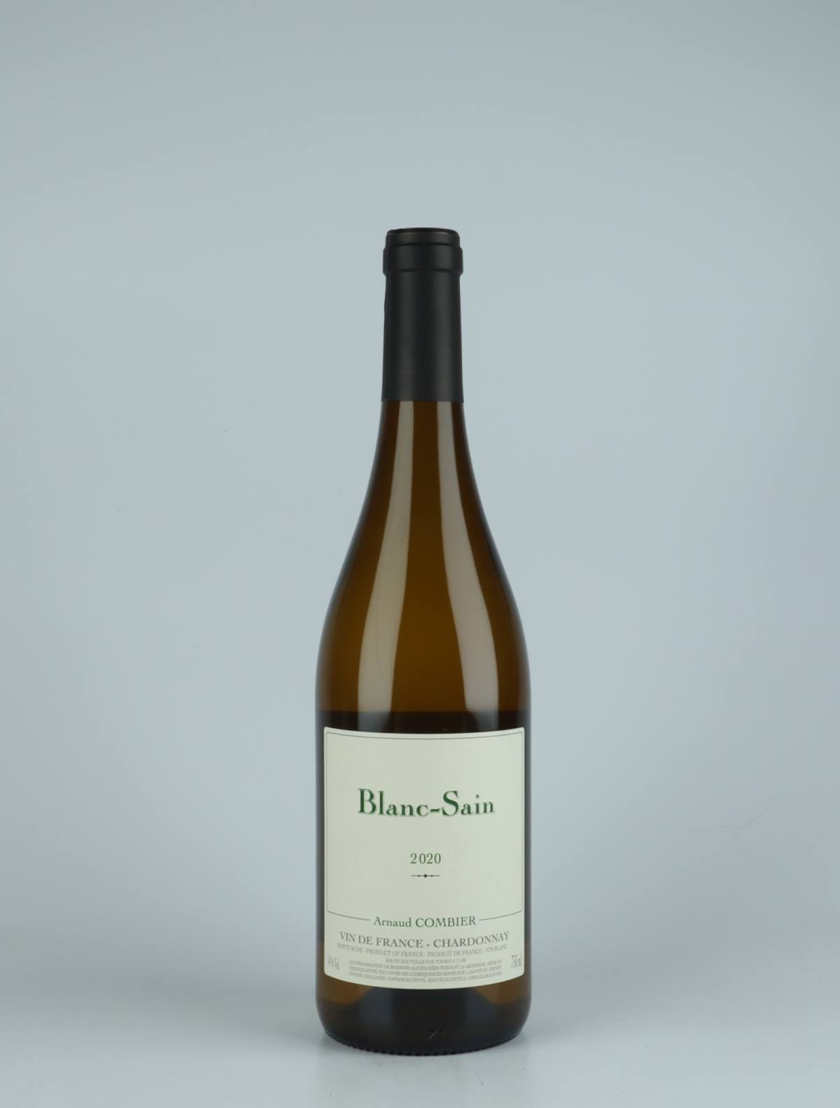 A bottle 2020 Blanc-Sain White wine from Arnaud Combier, Beaujolais in France