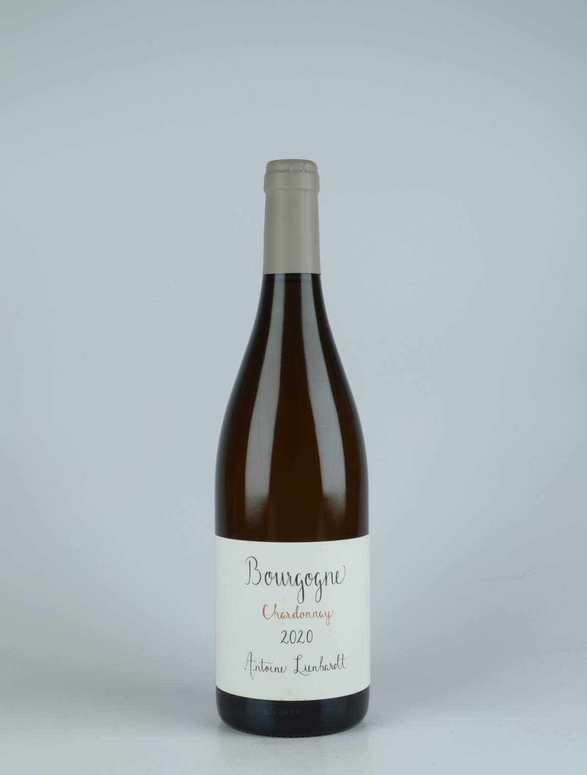 A bottle 2020 Bourgogne Blanc White wine from Antoine Lienhardt, Burgundy in France