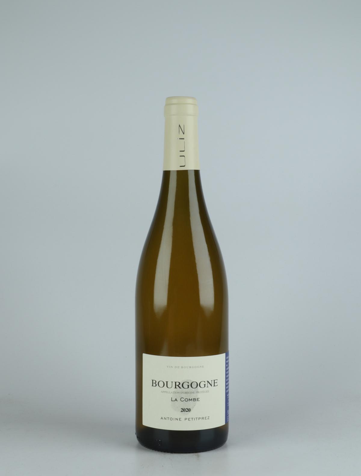 A bottle 2020 Bourgogne Blanc - La Combe White wine from Antoine Petitprez, Burgundy in France