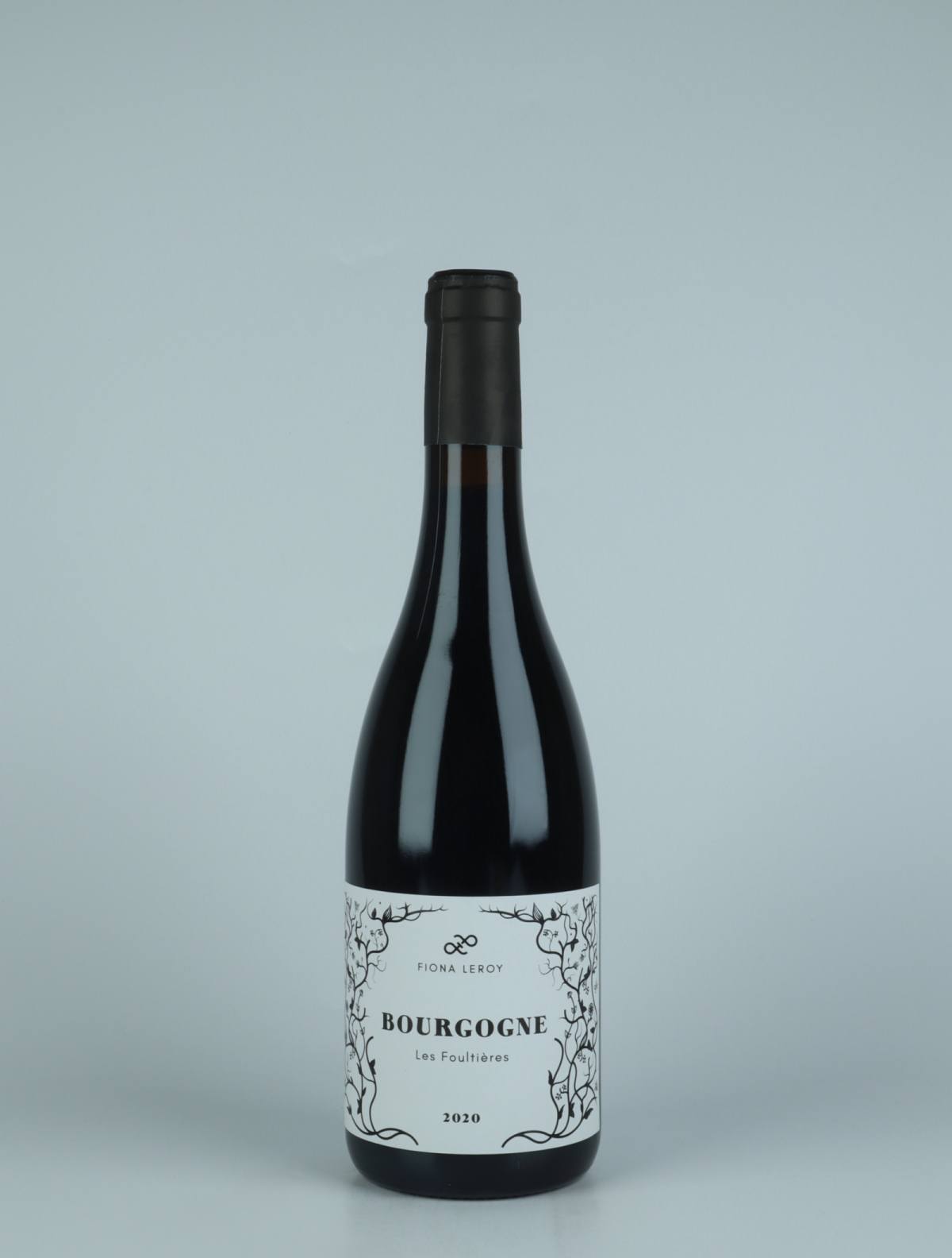A bottle 2020 Bourgogne Rouge - Les Foultières Red wine from Fiona Leroy, Burgundy in France