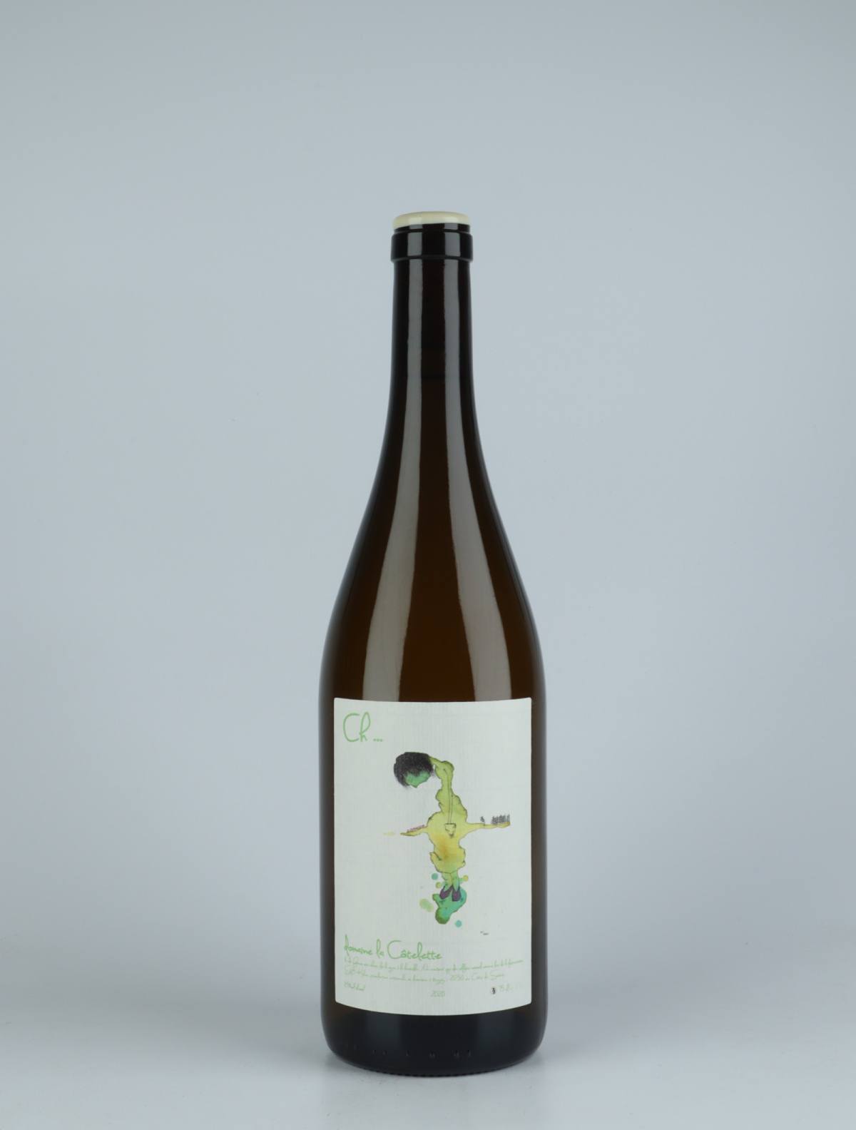 En flaske 2020 Ch... Hvidvin fra Domaine La Côtelette, Bourgogne i Frankrig