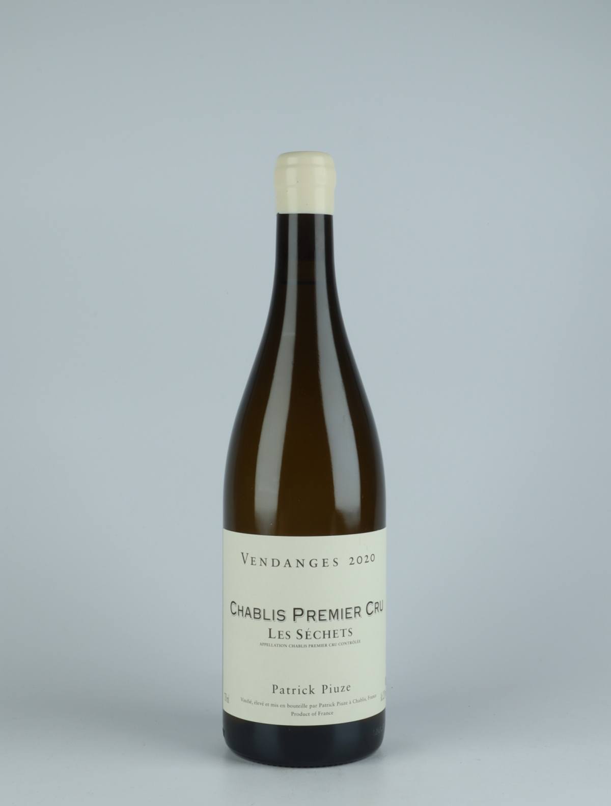 A bottle 2020 Chablis 1. Cru - Séchet White wine from Patrick Piuze, Burgundy in France