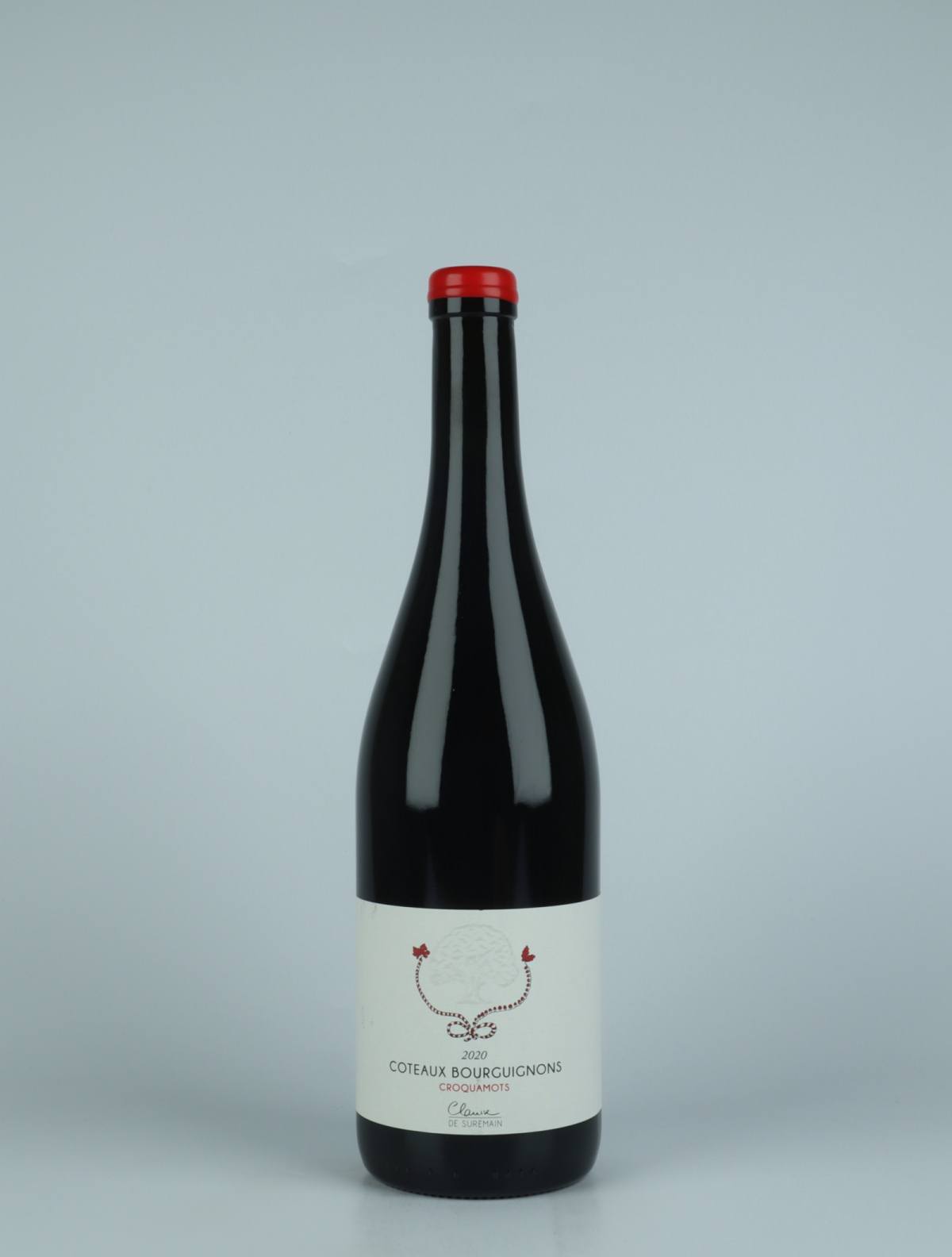 A bottle 2020 Côteaux Bourguignons - Croquamots Red wine from Clarisse de Suremain, Burgundy in France