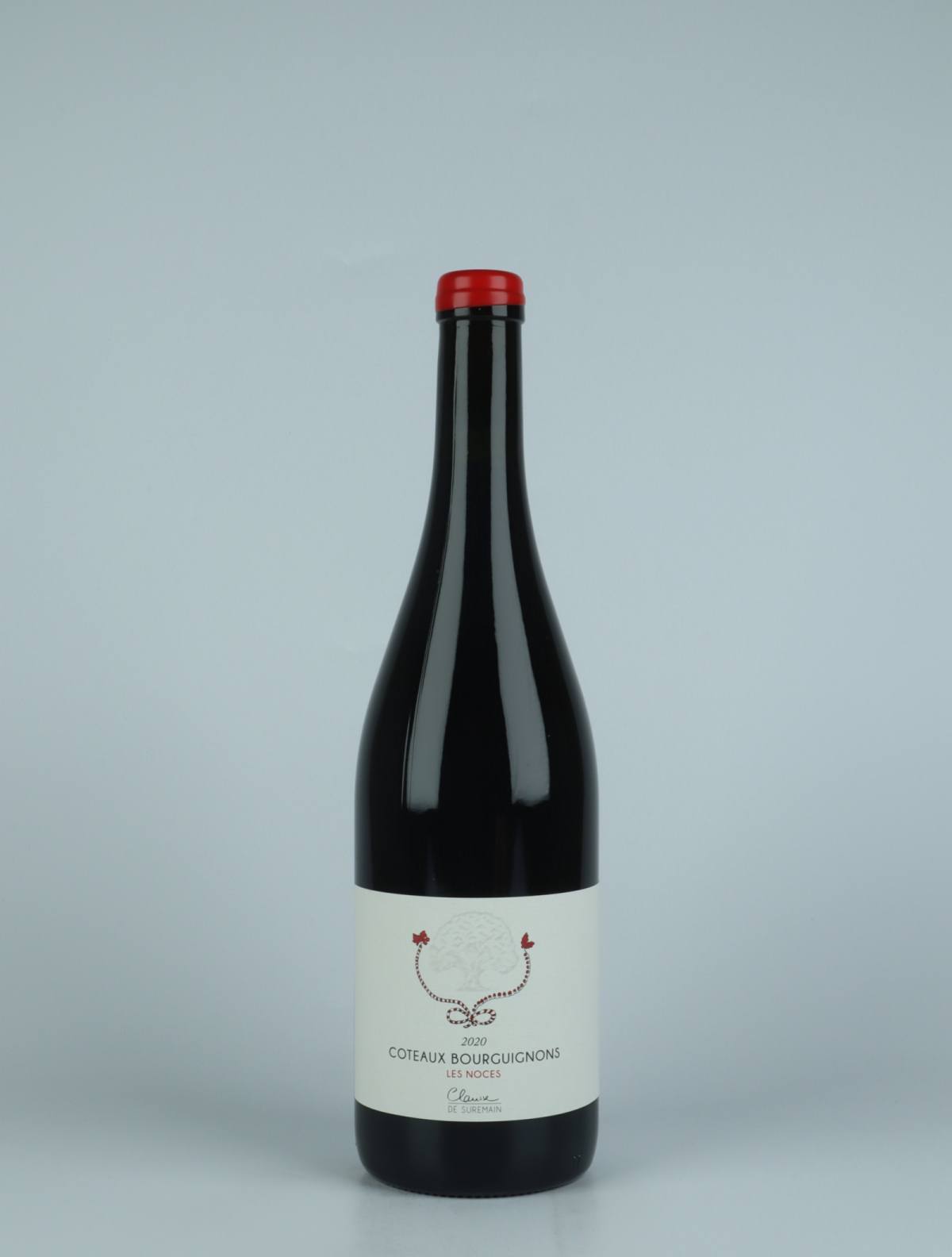 A bottle 2020 Côteaux Bourguignons - Les Noces Red wine from Clarisse de Suremain, Burgundy in France
