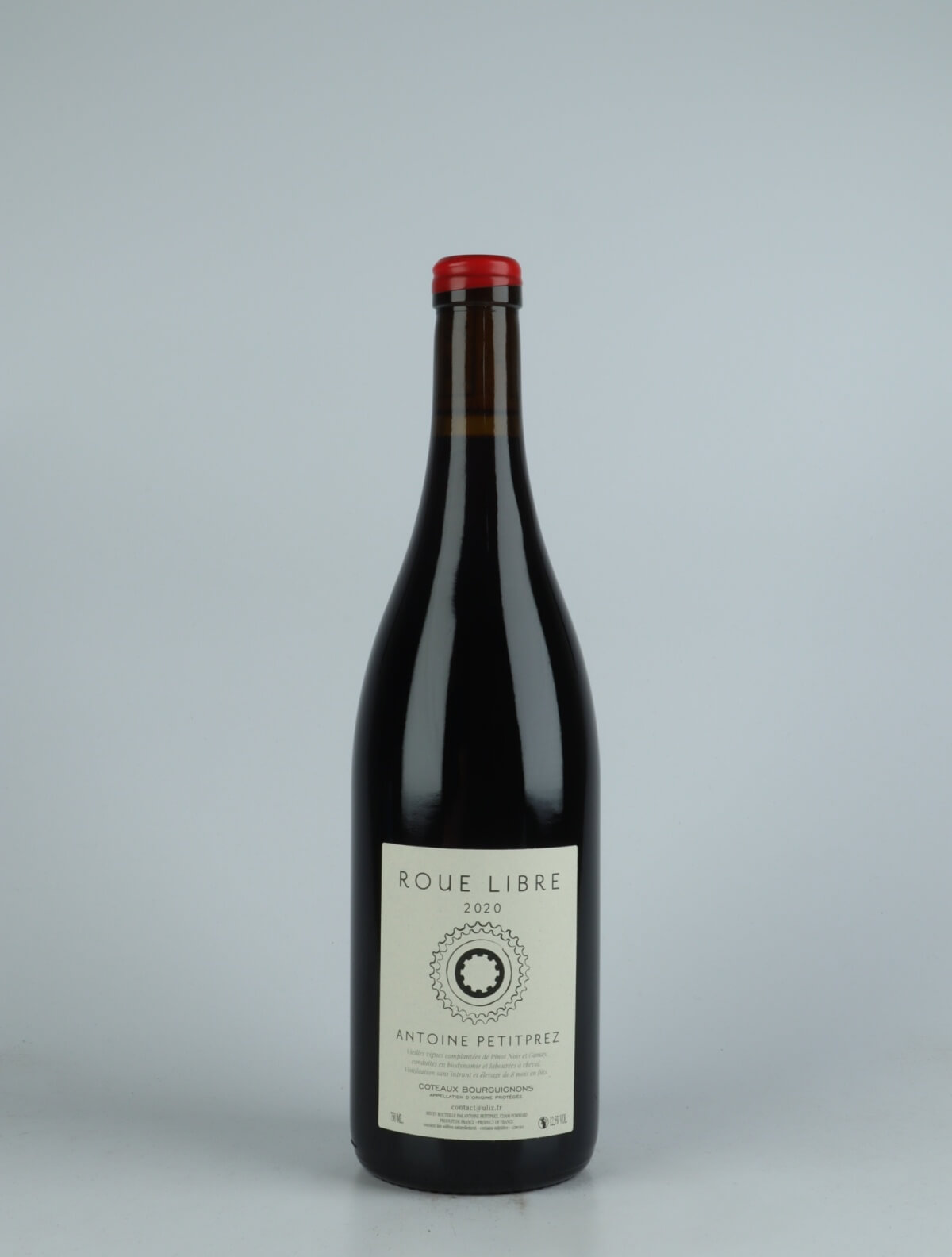 A bottle 2020 Coteaux Bourguignons - Roue Libre Red wine from Antoine Petitprez, Burgundy in France