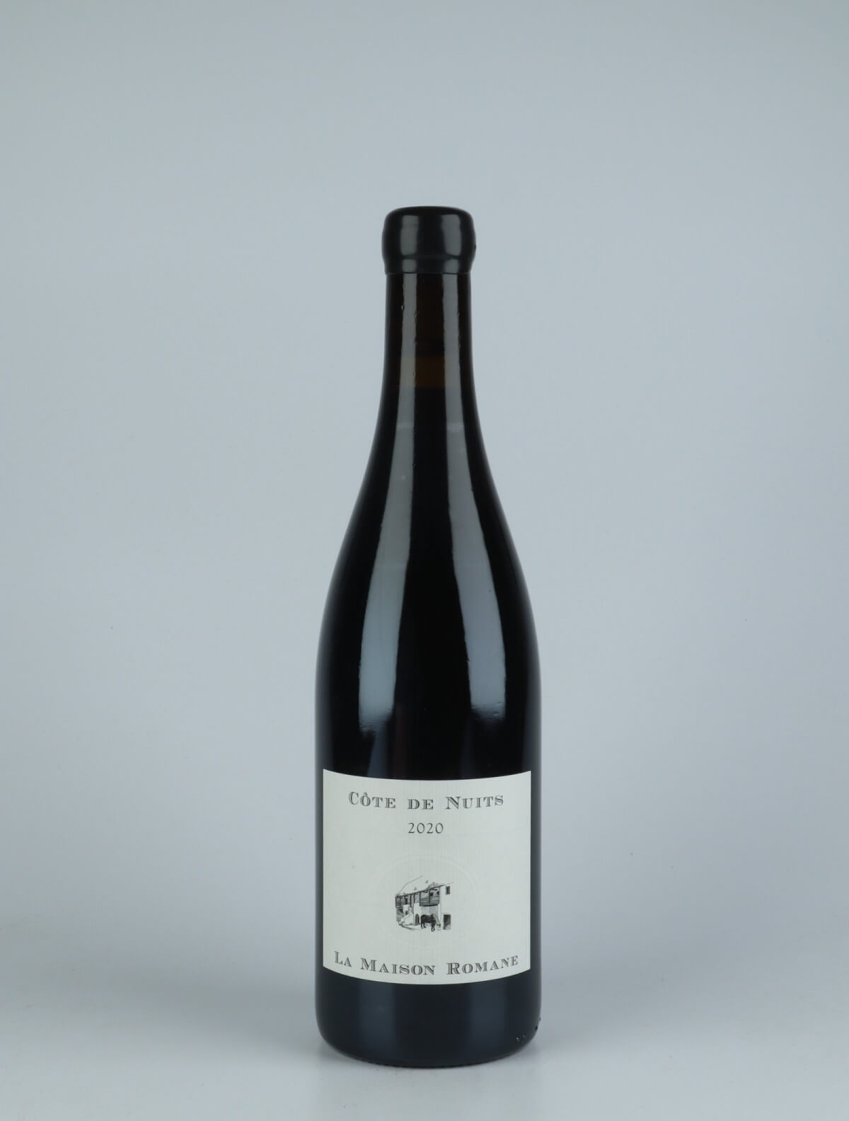 En flaske 2020 Côtes de Nuits Villages Rødvin fra La Maison Romane, Bourgogne i Frankrig