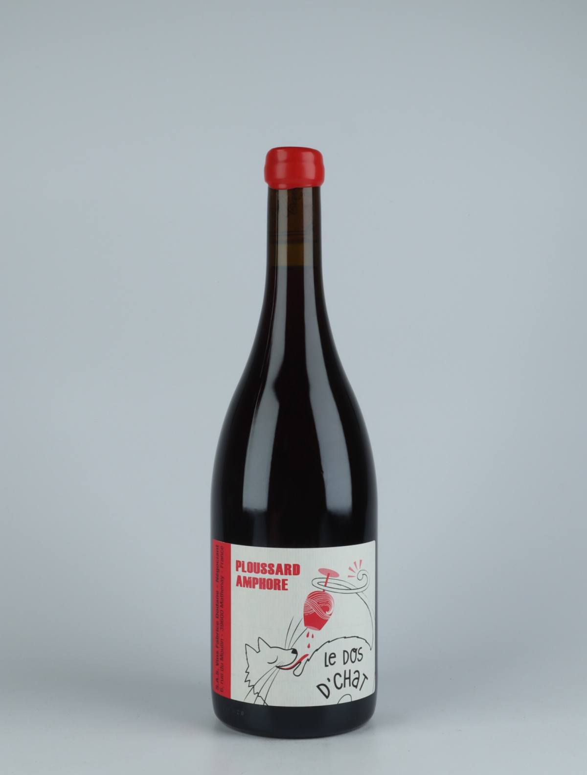 A bottle 2020 Côtes du Jura Rouge - Ploussard Amphore Red wine from Fabrice Dodane, Jura in France