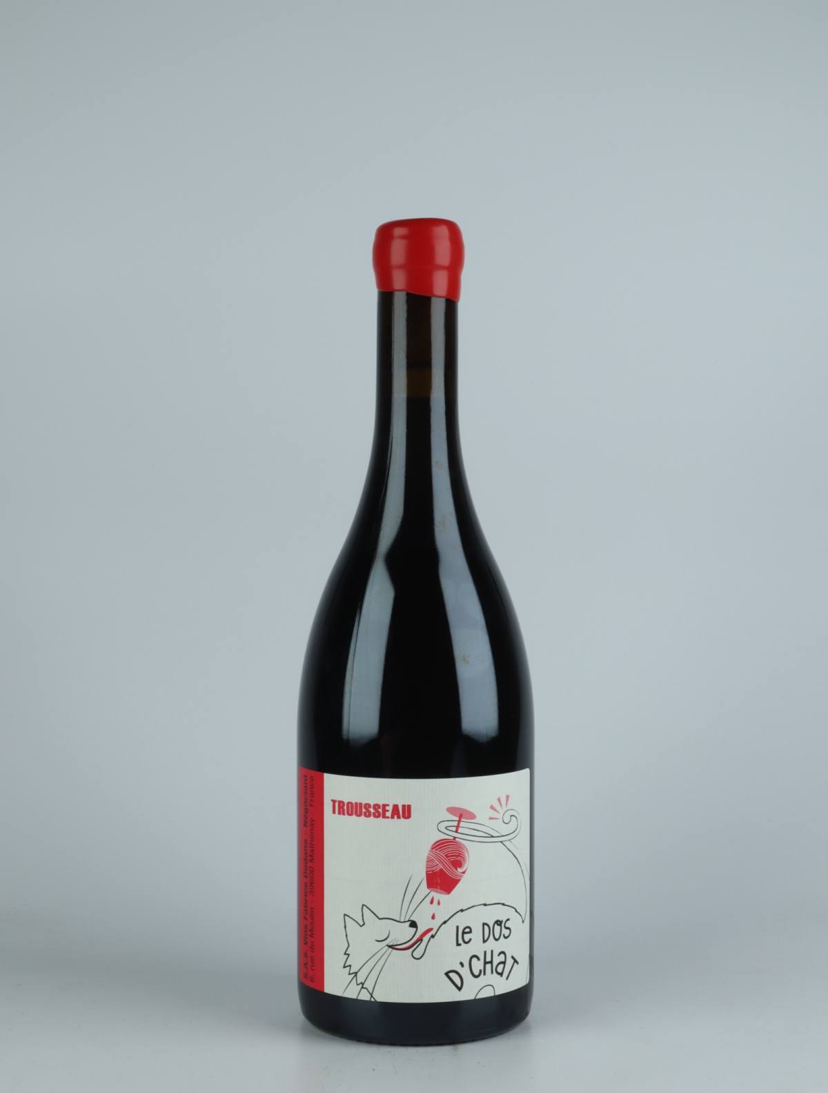 A bottle 2020 Côtes du Jura Rouge - Trousseau Red wine from Fabrice Dodane, Jura in France