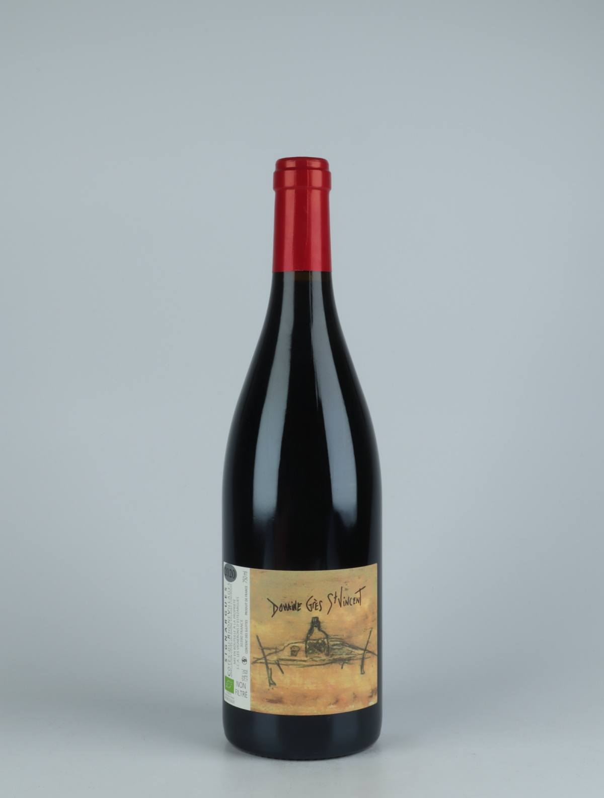 A bottle 2020 Côtes du Rhône - Grès St Vincent Red wine from Les Vignerons d’Estézargues, Rhône in France