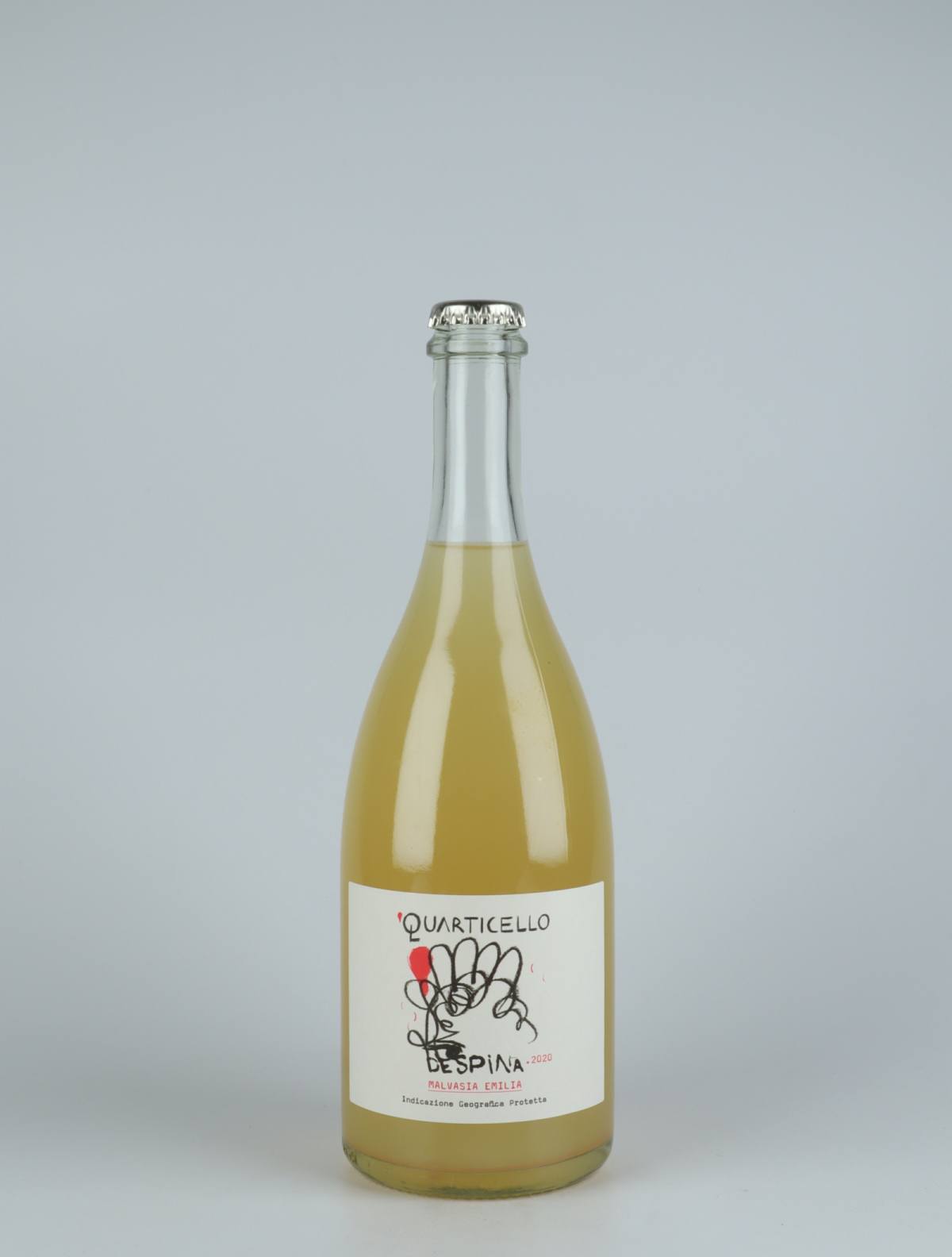 A bottle 2020 Despina Sparkling from Quarticello, Emilia-Romagna in Italy