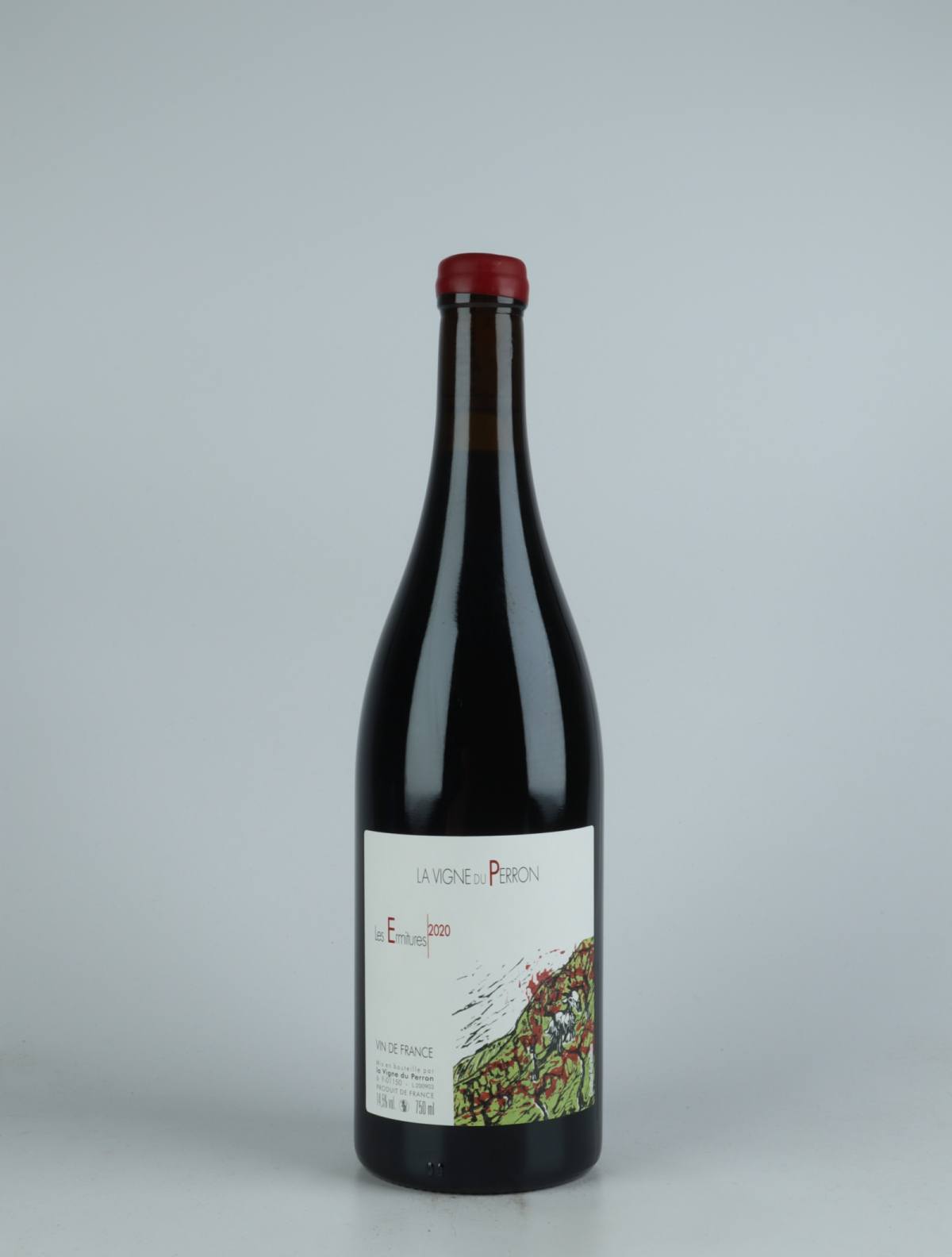 En flaske 2020 Ermitures Rødvin fra Domaine du Perron, Bugey i Frankrig