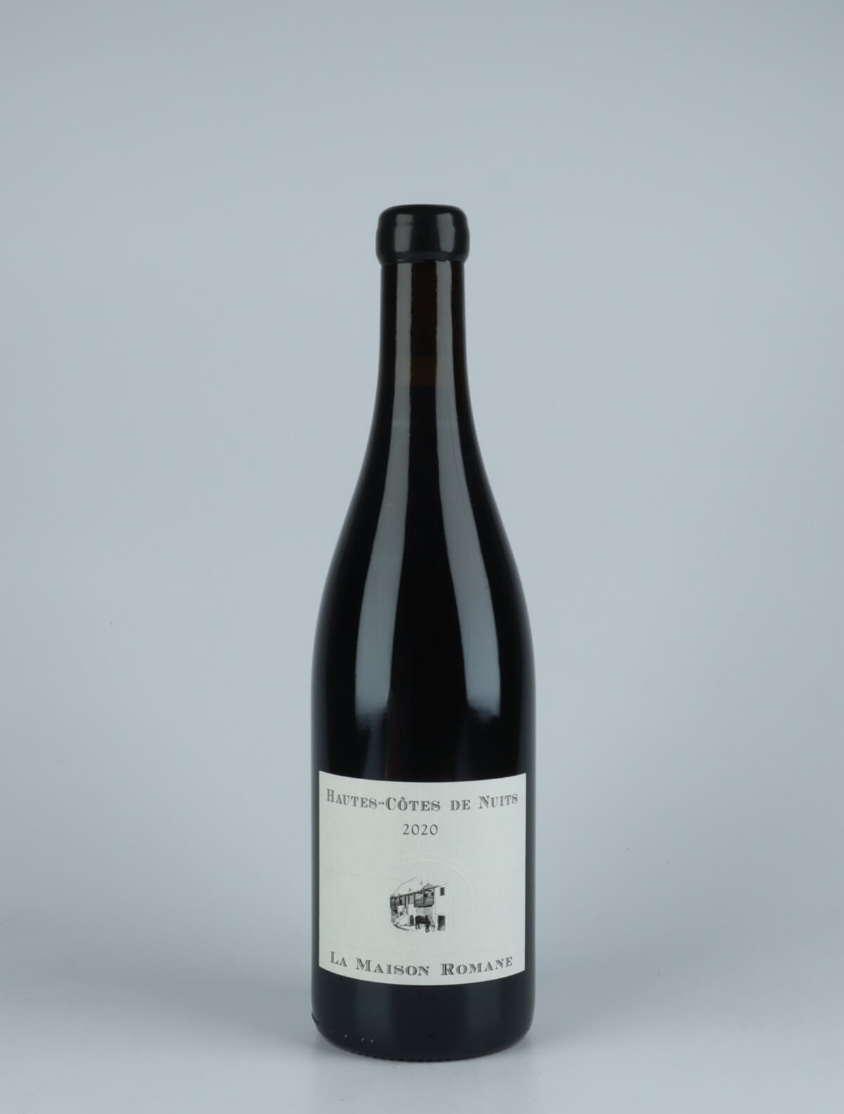 A bottle 2020 Hautes Côtes de Nuits Rouge Red wine from La Maison Romane, Burgundy in France