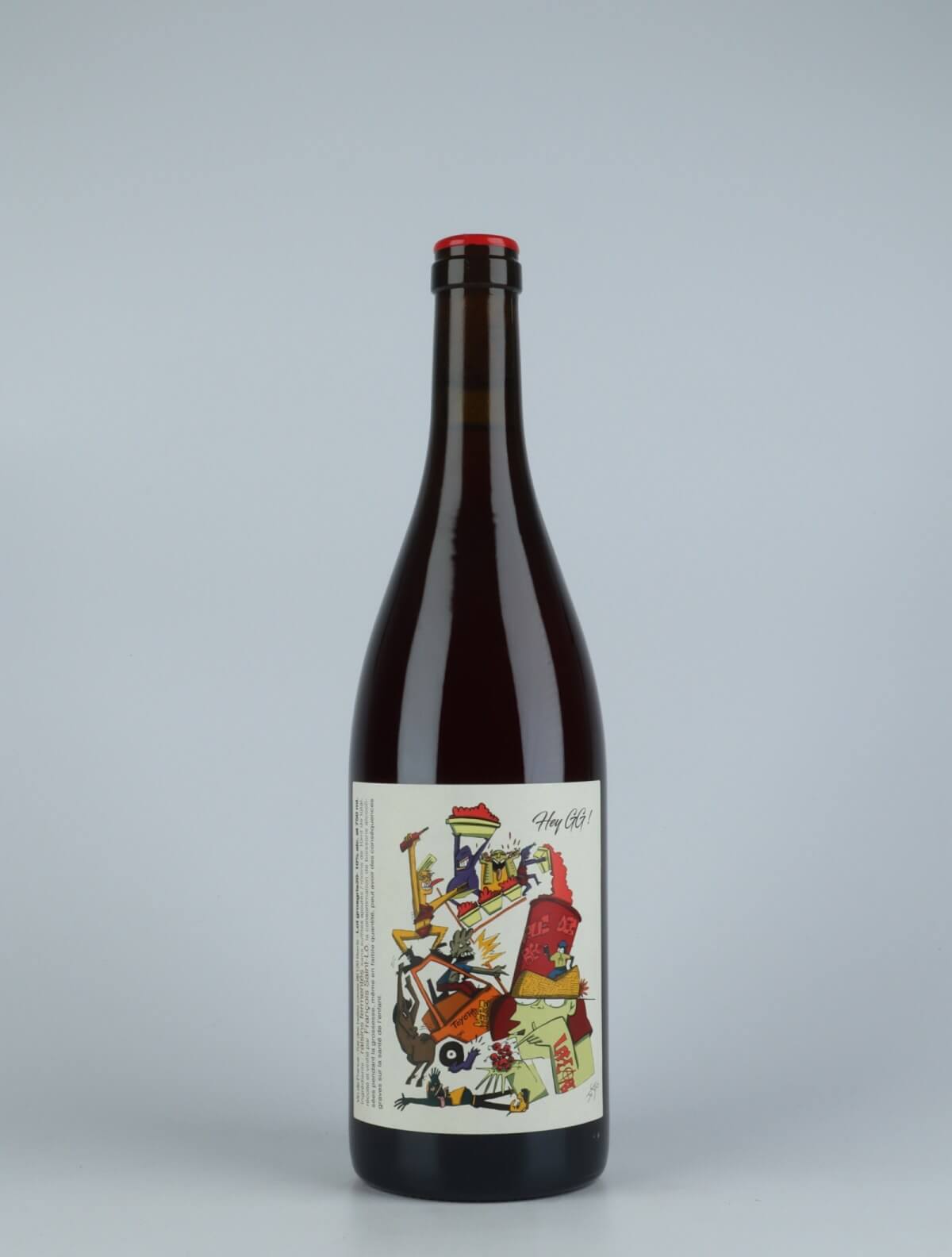 A bottle 2020 Hey GG!!! Red wine from François Saint-Lô, Loire in France
