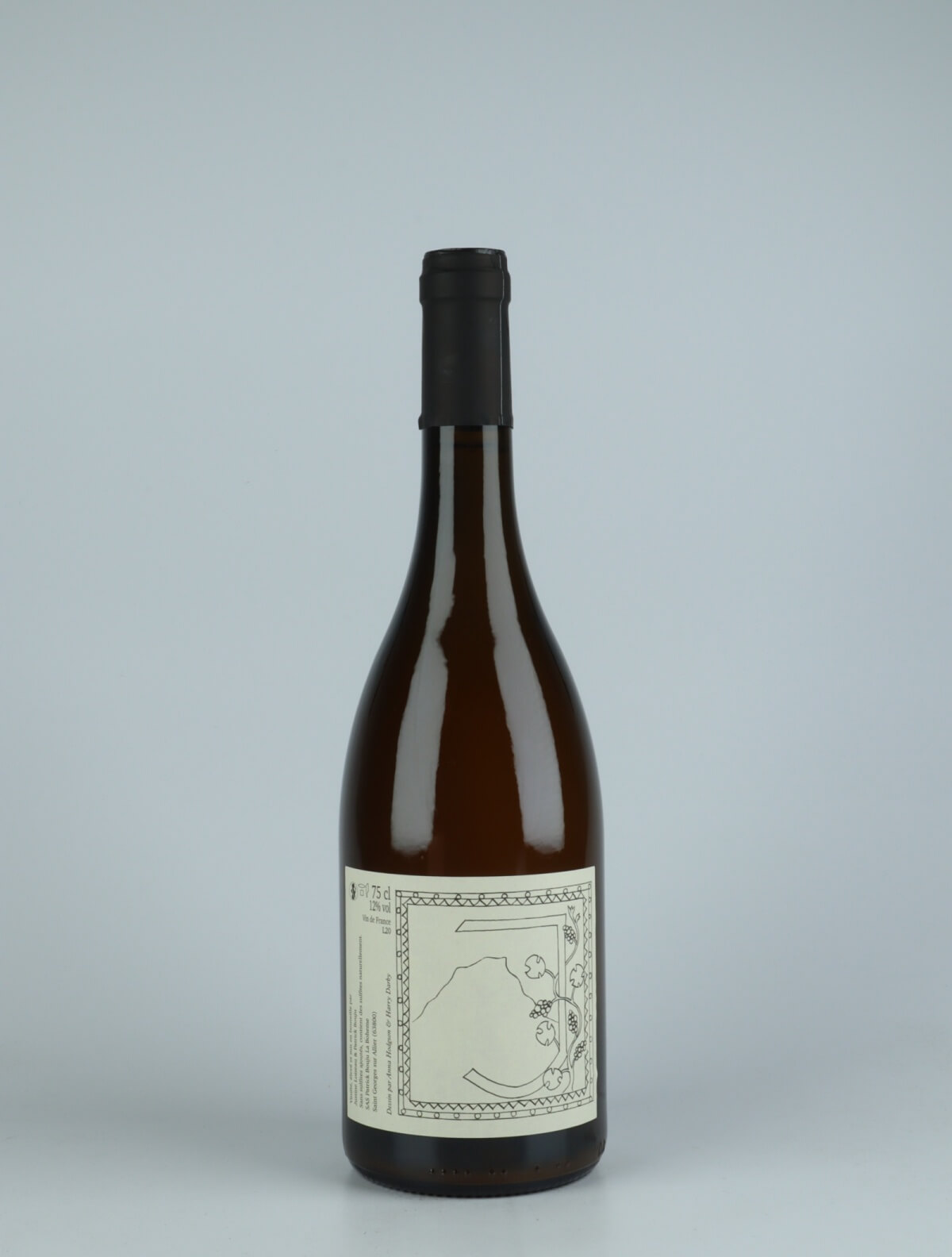 A bottle 2020 J Orange wine from Patrick Bouju, Auvergne in France