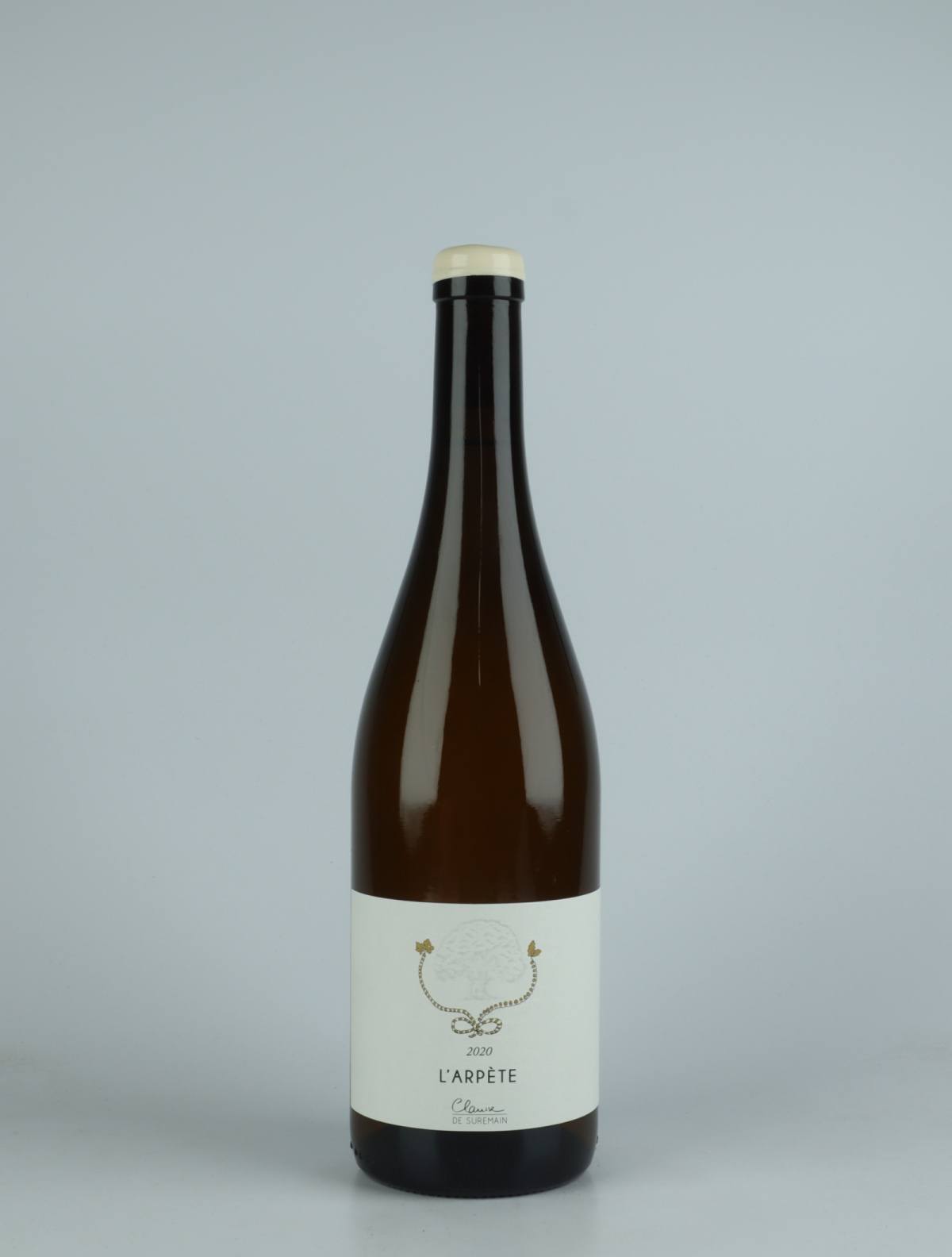 A bottle 2020 L'Arpète White wine from Clarisse de Suremain, Burgundy in France