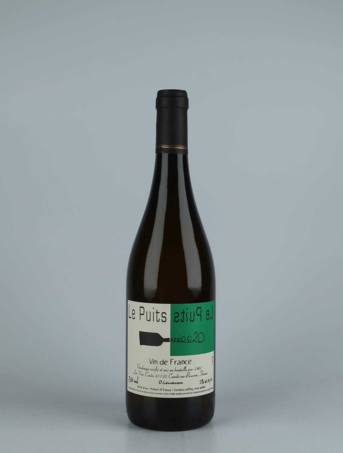 A bottle 2020 Le Puits White wine from Olivier Lemasson, Loire in France