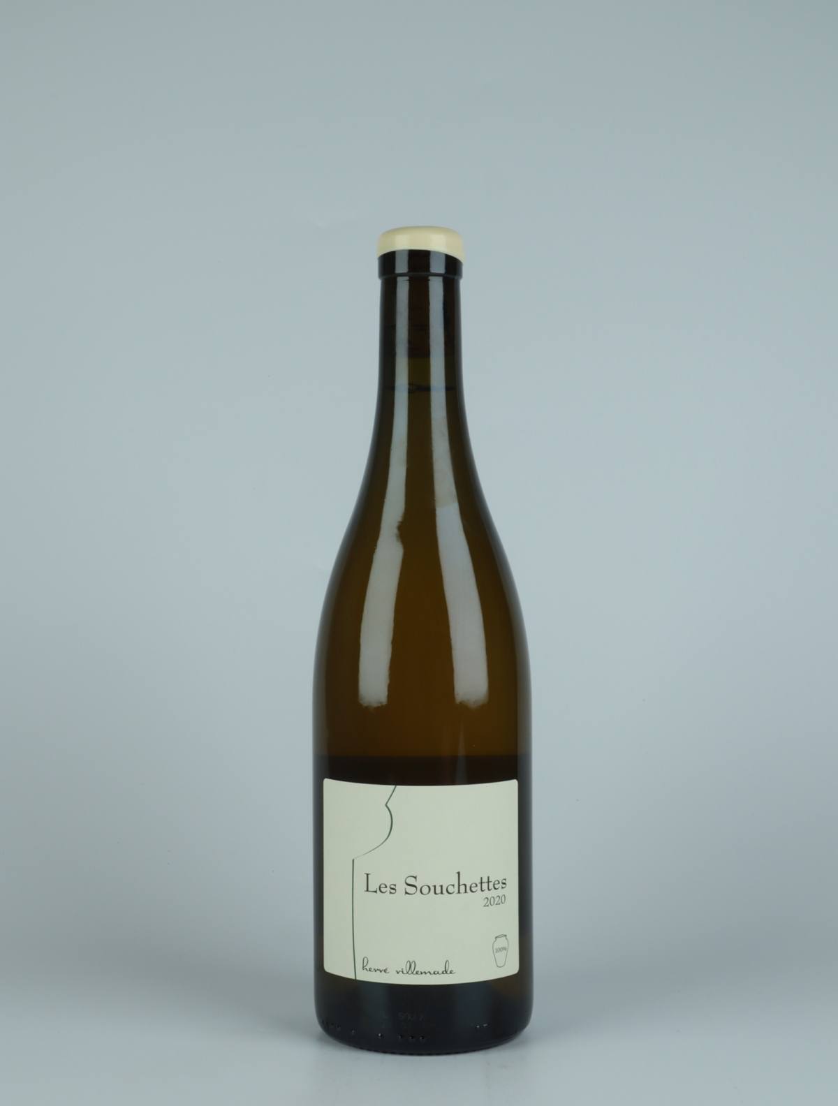 A bottle 2020 Les Souchettes White wine from Hervé Villemade, Loire in France