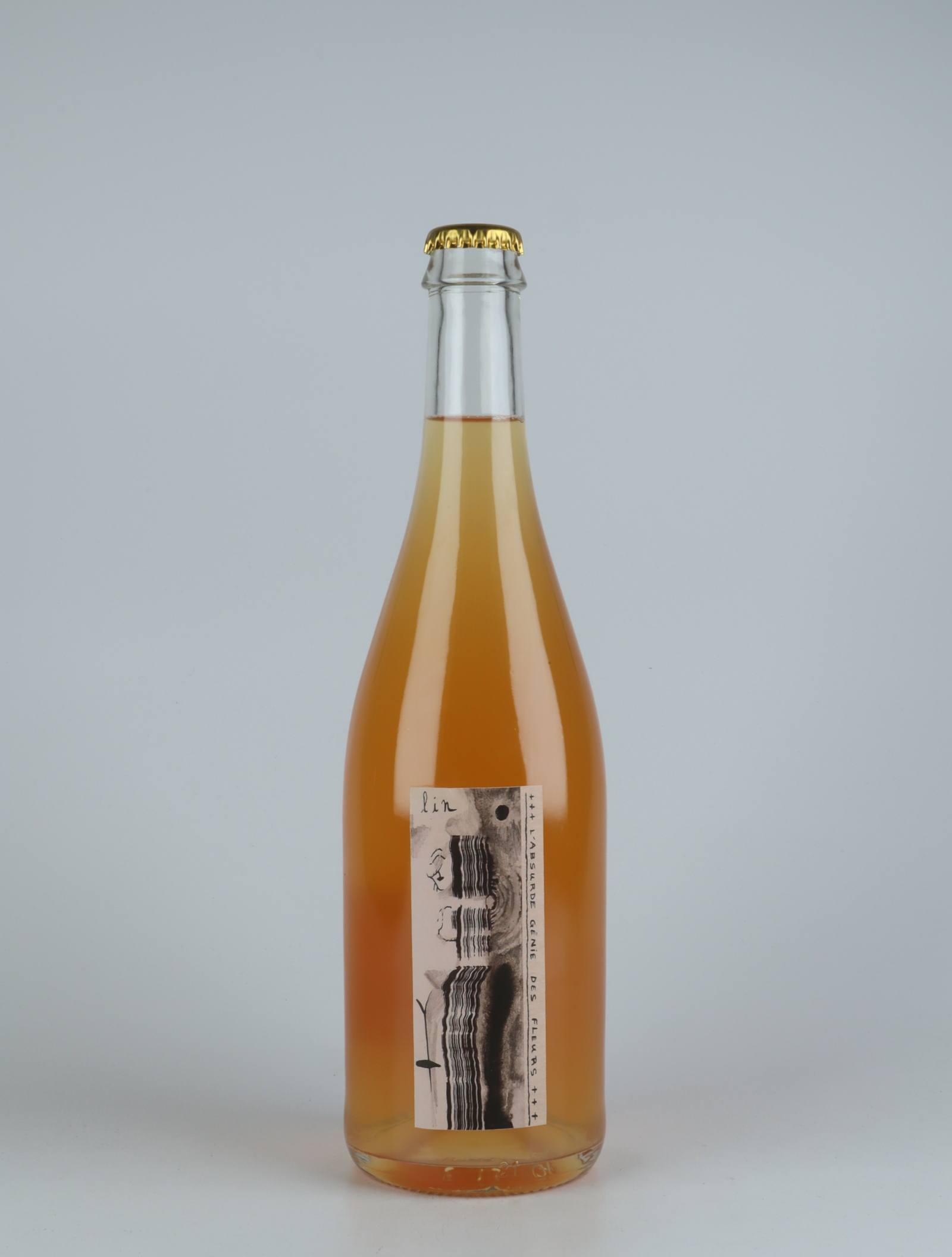 A bottle 2020 Lin White wine from Absurde Génie des Fleurs, Languedoc in France