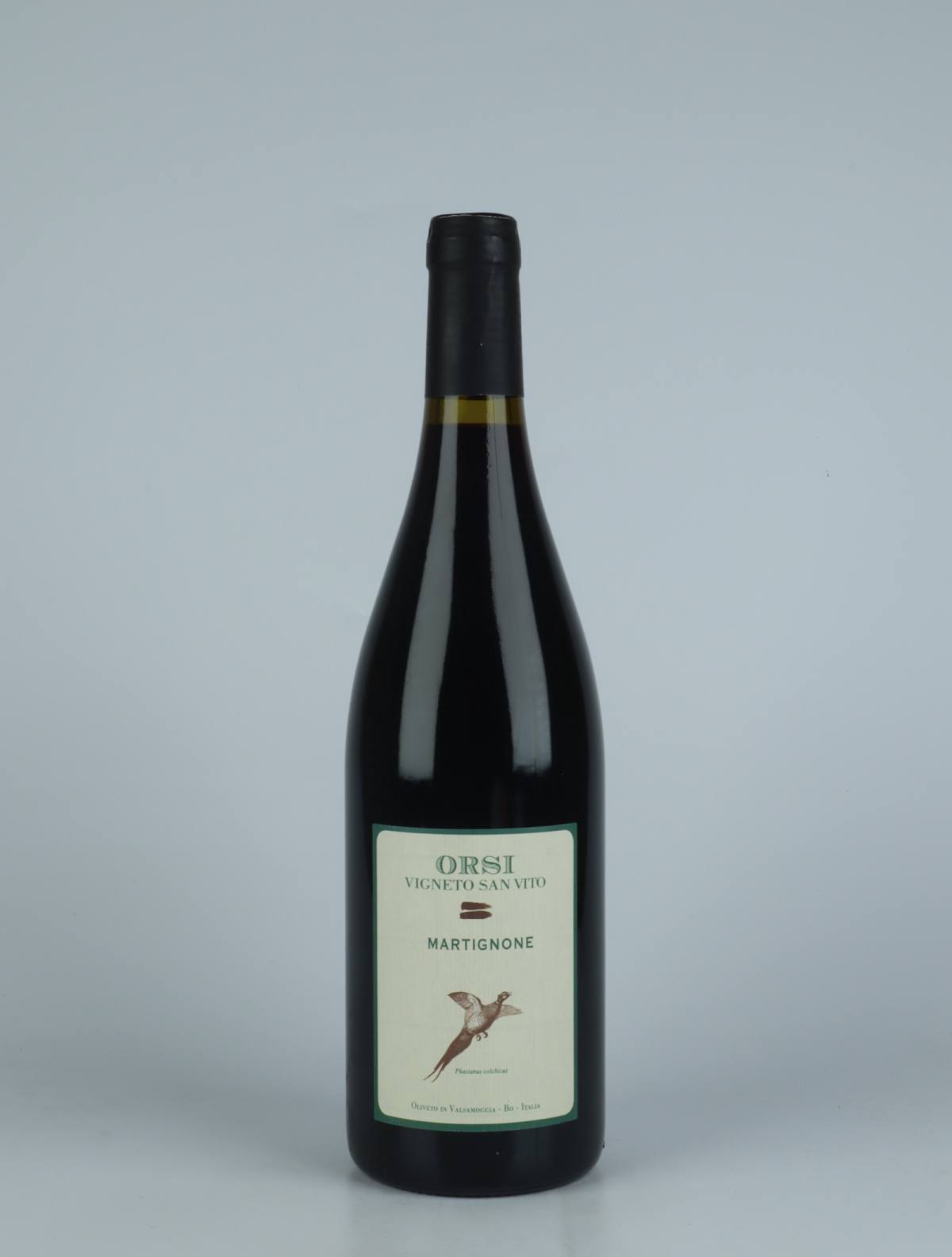 En flaske 2020 Martignone Rødvin fra Orsi - San Vito, Emilia-Romagna i Italien