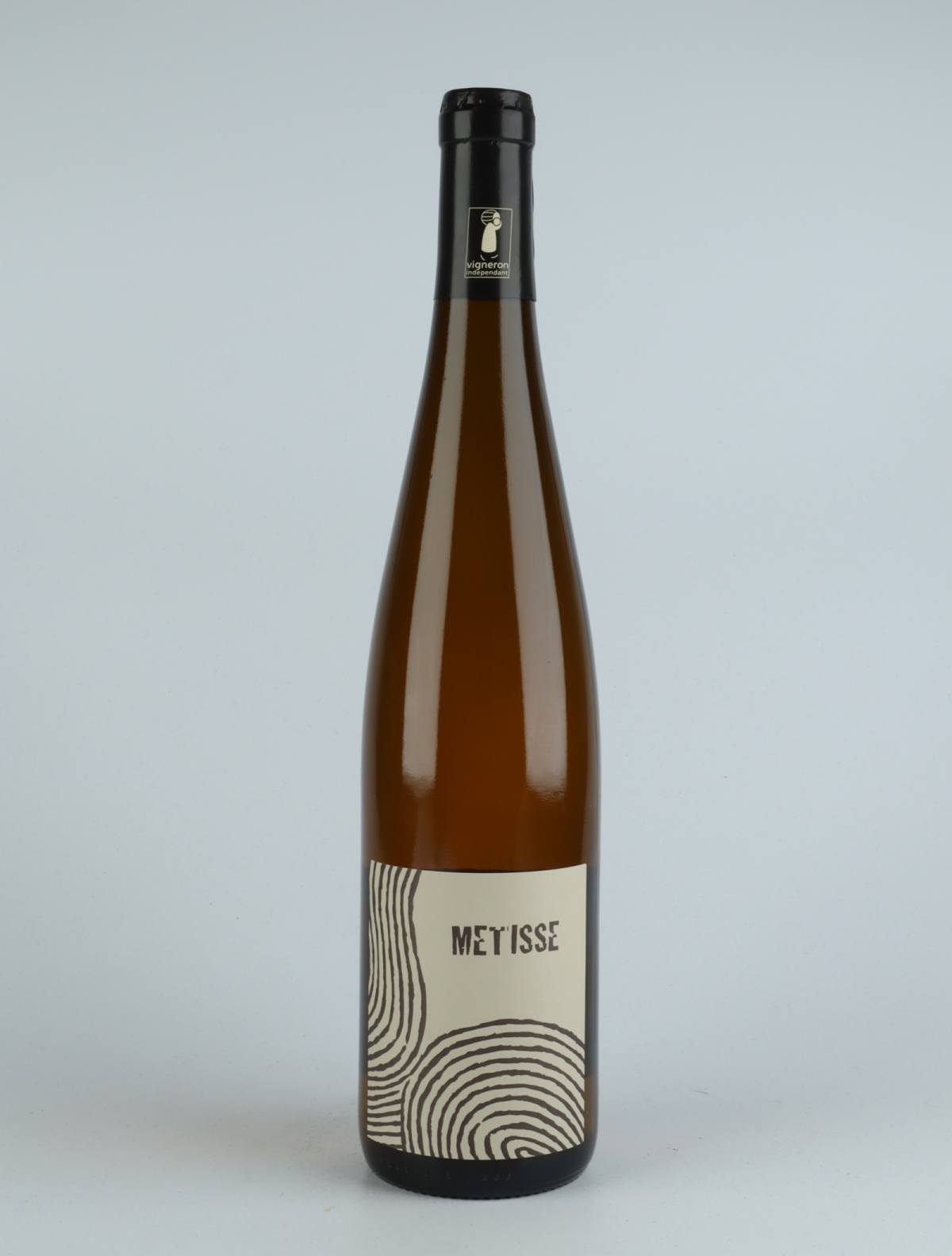 A bottle  Métisse Orange wine from Ruhlmann Dirringer, Alsace in France