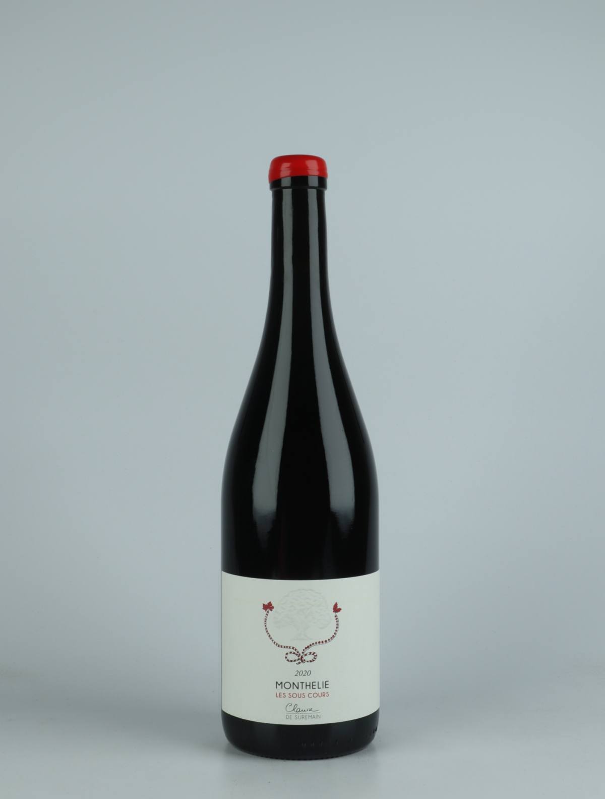 A bottle 2020 Monthelie - Les Sous Cours Red wine from Clarisse de Suremain, Burgundy in France
