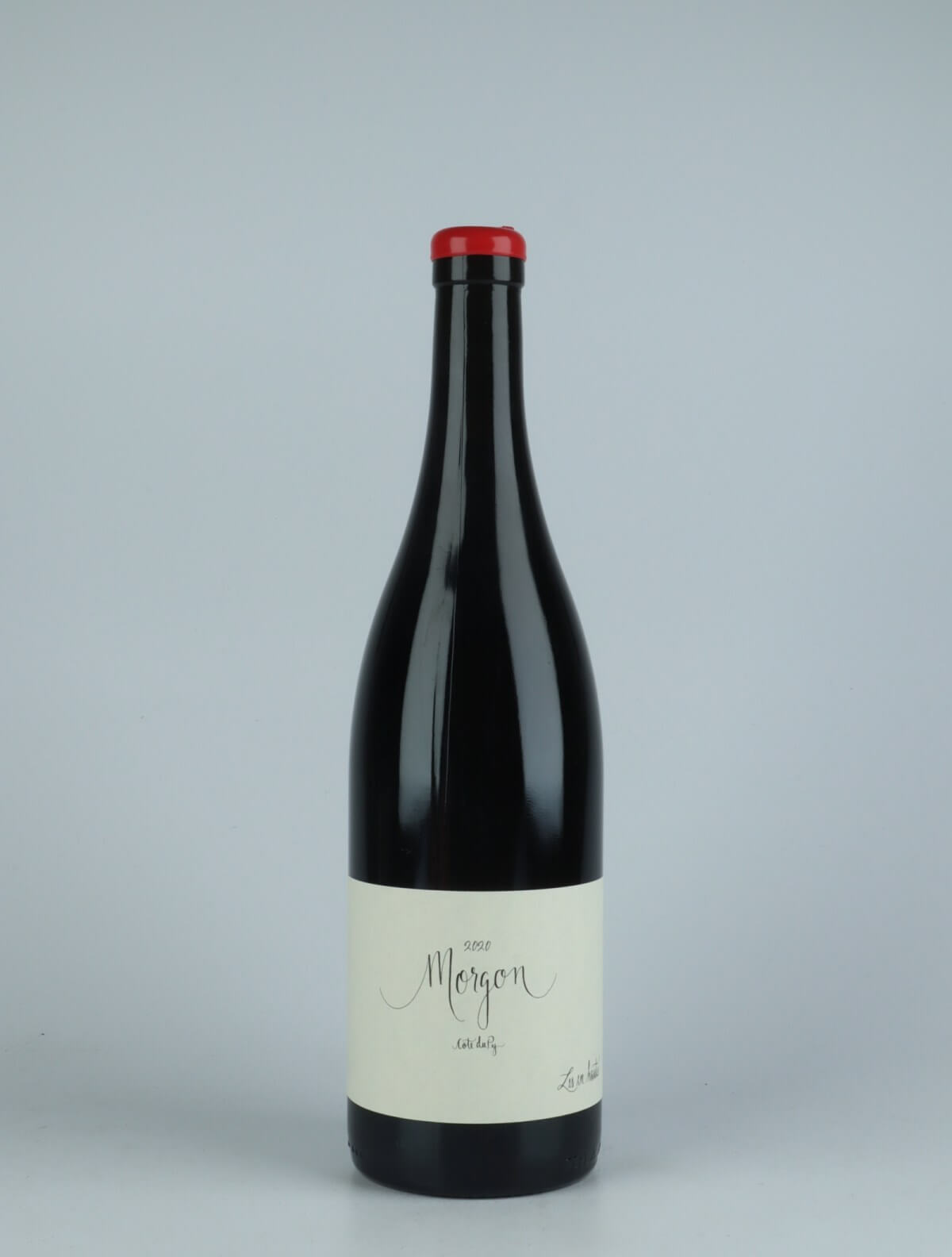 En flaske 2020 Morgon Rødvin fra Les En Hauts, Beaujolais i Frankrig