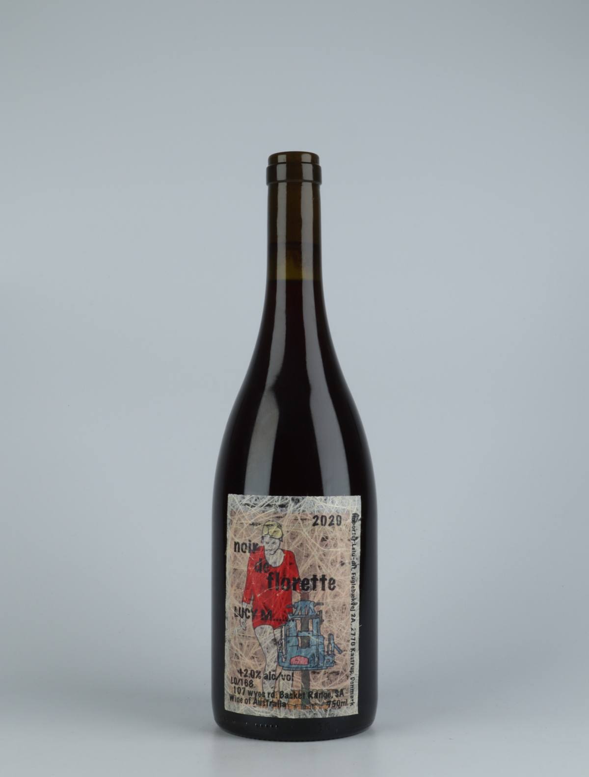 A bottle 2020 Noir de Florette Red wine from Lucy Margaux, Adelaide Hills in Australia