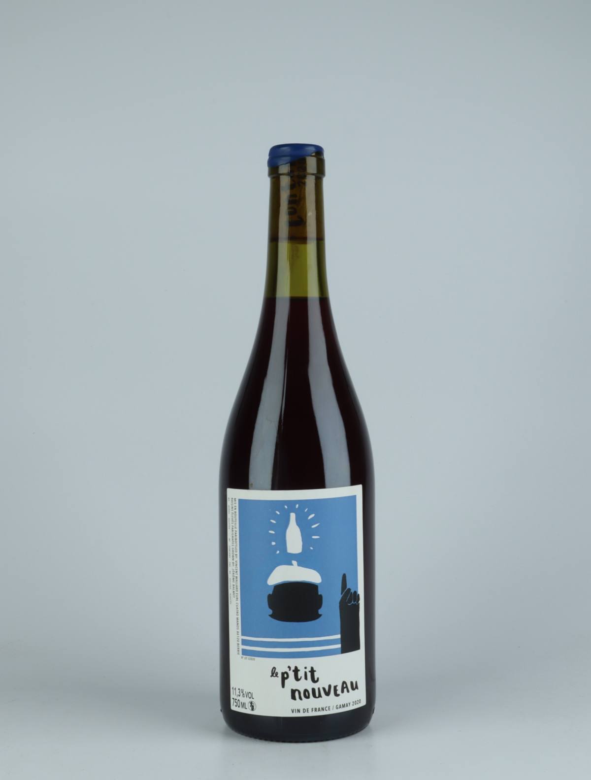 A bottle 2020 Petit Nouveau Gamay Red wine from Vincent Wallard, Loire in France