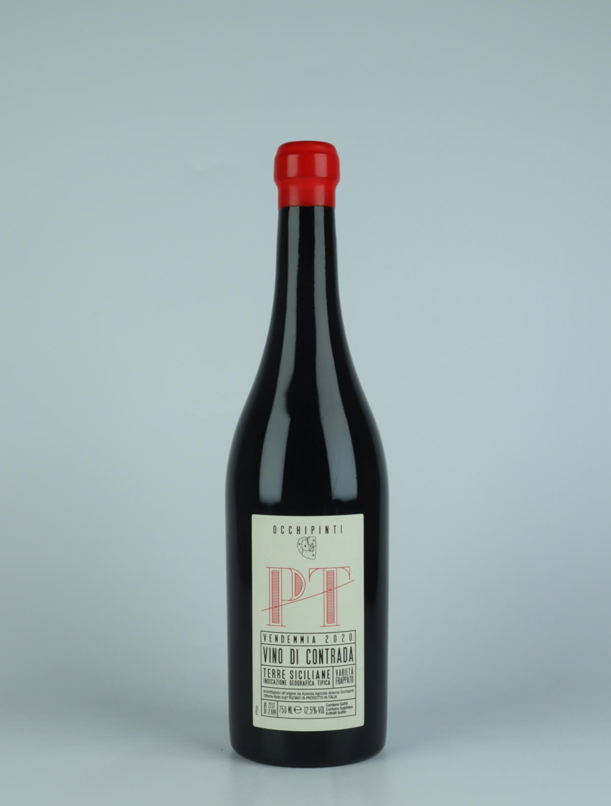 A bottle 2020 Pettineo Red wine from Arianna Occhipinti, Sicily in Italy
