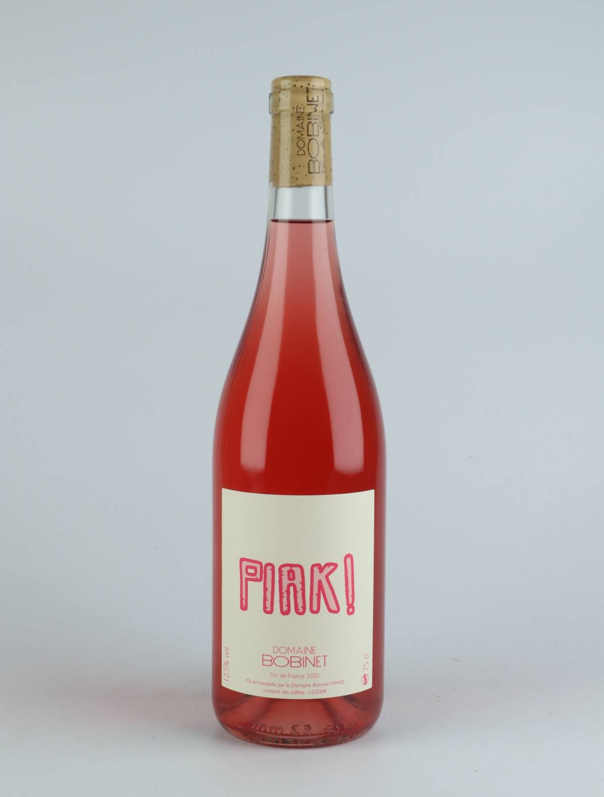 A bottle 2020 PIAK Rosé Rosé from Domaine Bobinet, Loire in France