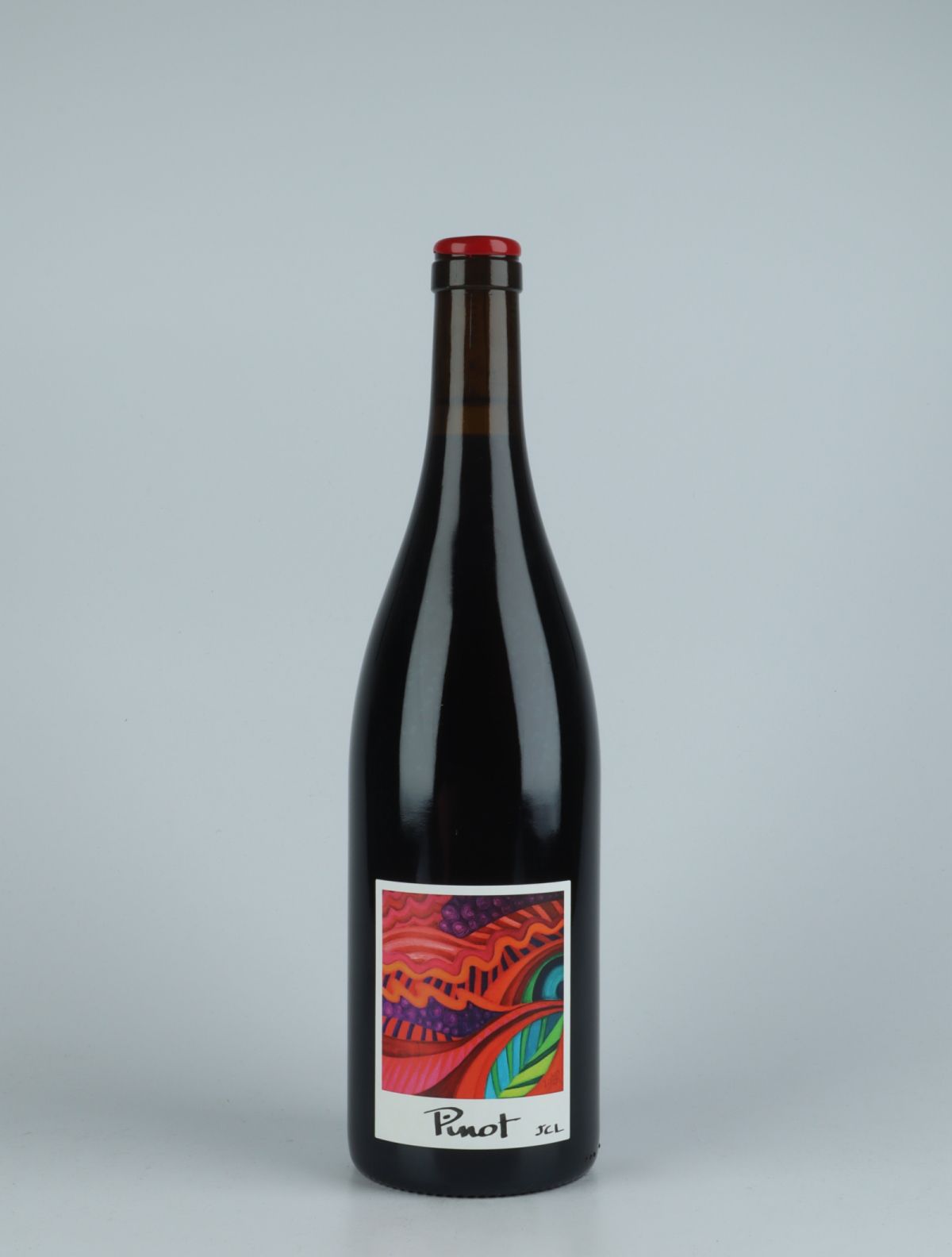 A bottle 2020 Pinot Red wine from Jean-Claude Lapalu, Beaujolais in France