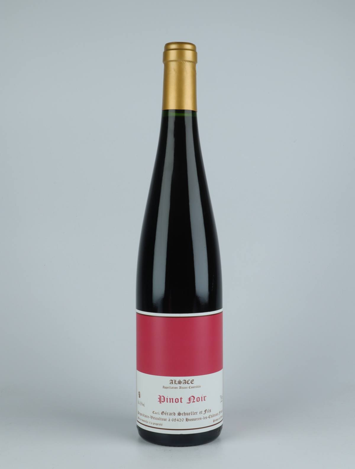 A bottle 2020 Pinot Noir LN012 Red wine from Gérard Schueller, Alsace in France