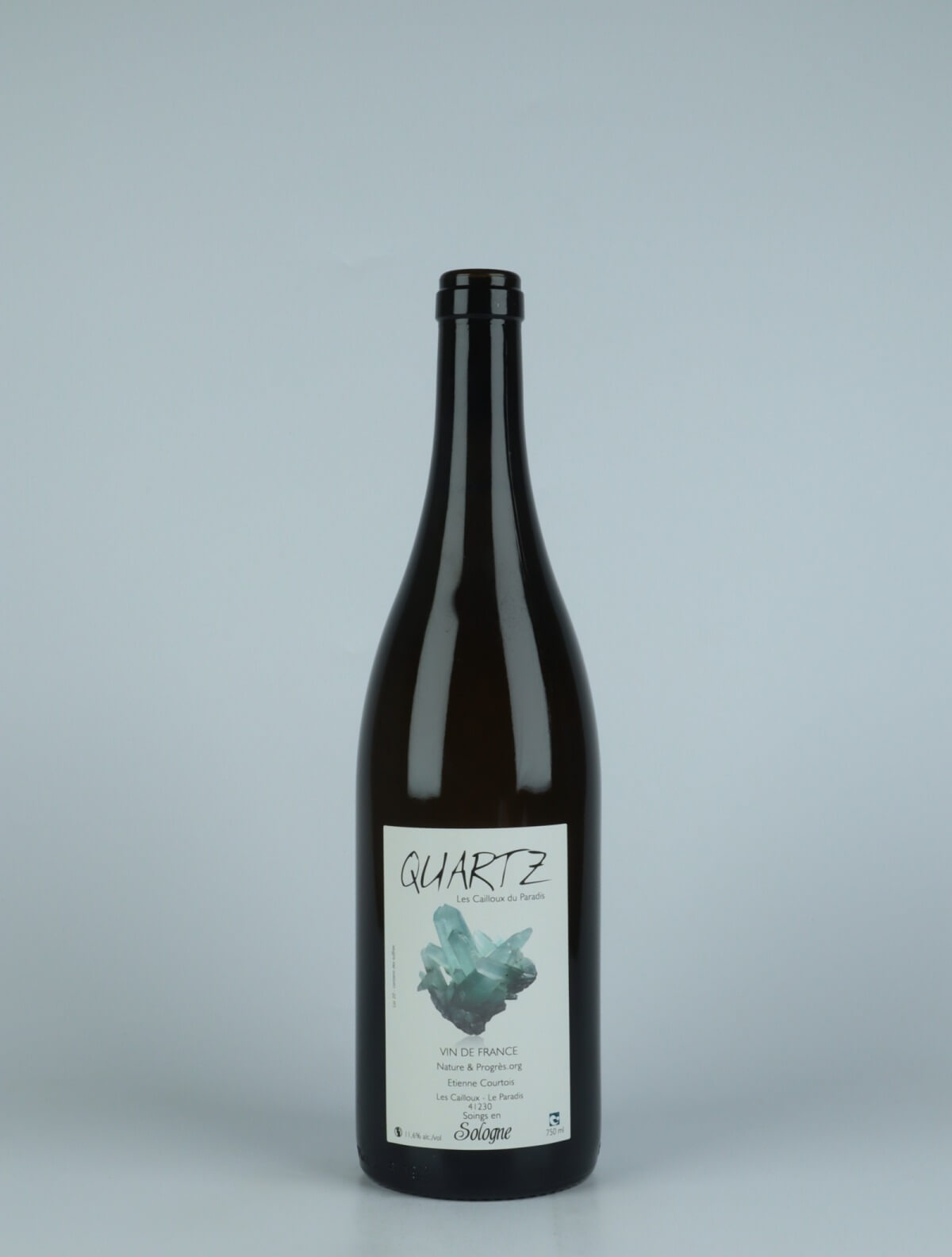 A bottle 2020 Quartz White wine from Etienne Courtois, Loire in France