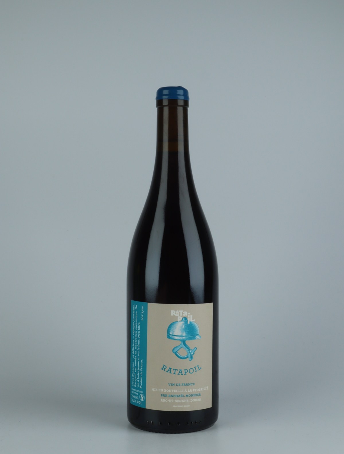A bottle 2020 Ratapoil Rouge Red wine from Domaine Ratapoil, Jura in France