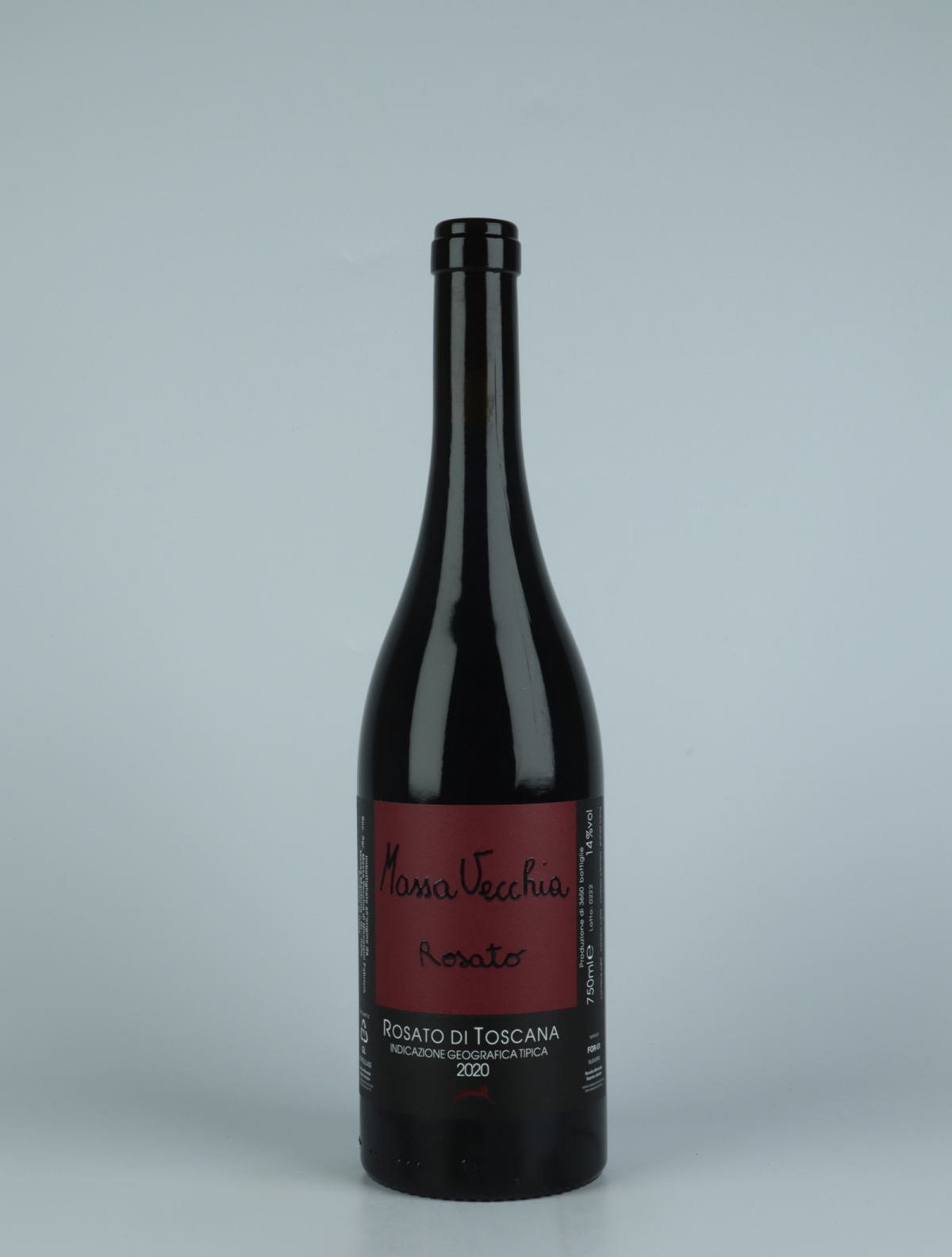 A bottle 2020 Rosato Rosé from Massa Vecchia, Tuscany in Italy