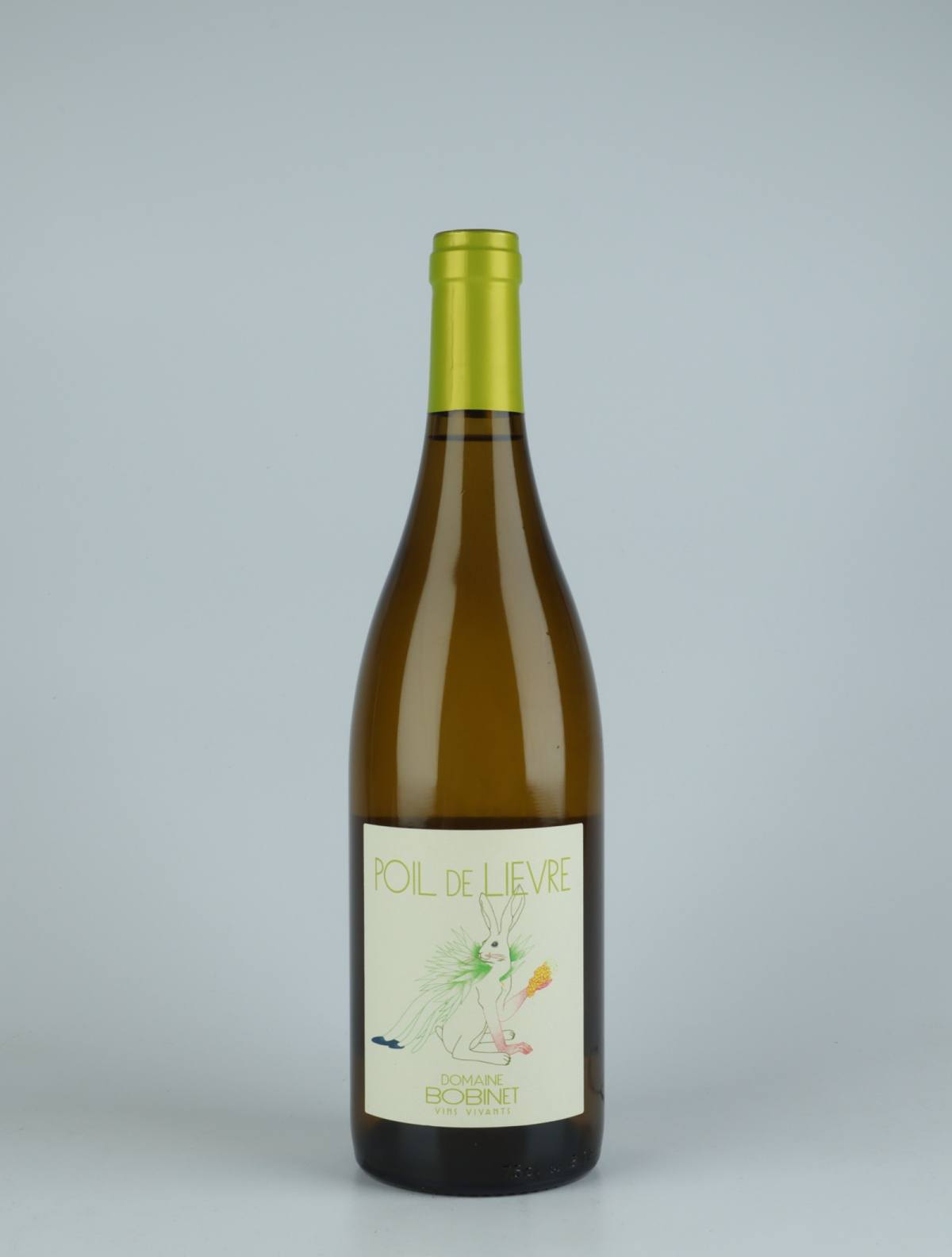 A bottle 2020 Saumur Blanc - Poil de Lièvre White wine from Domaine Bobinet, Loire in France