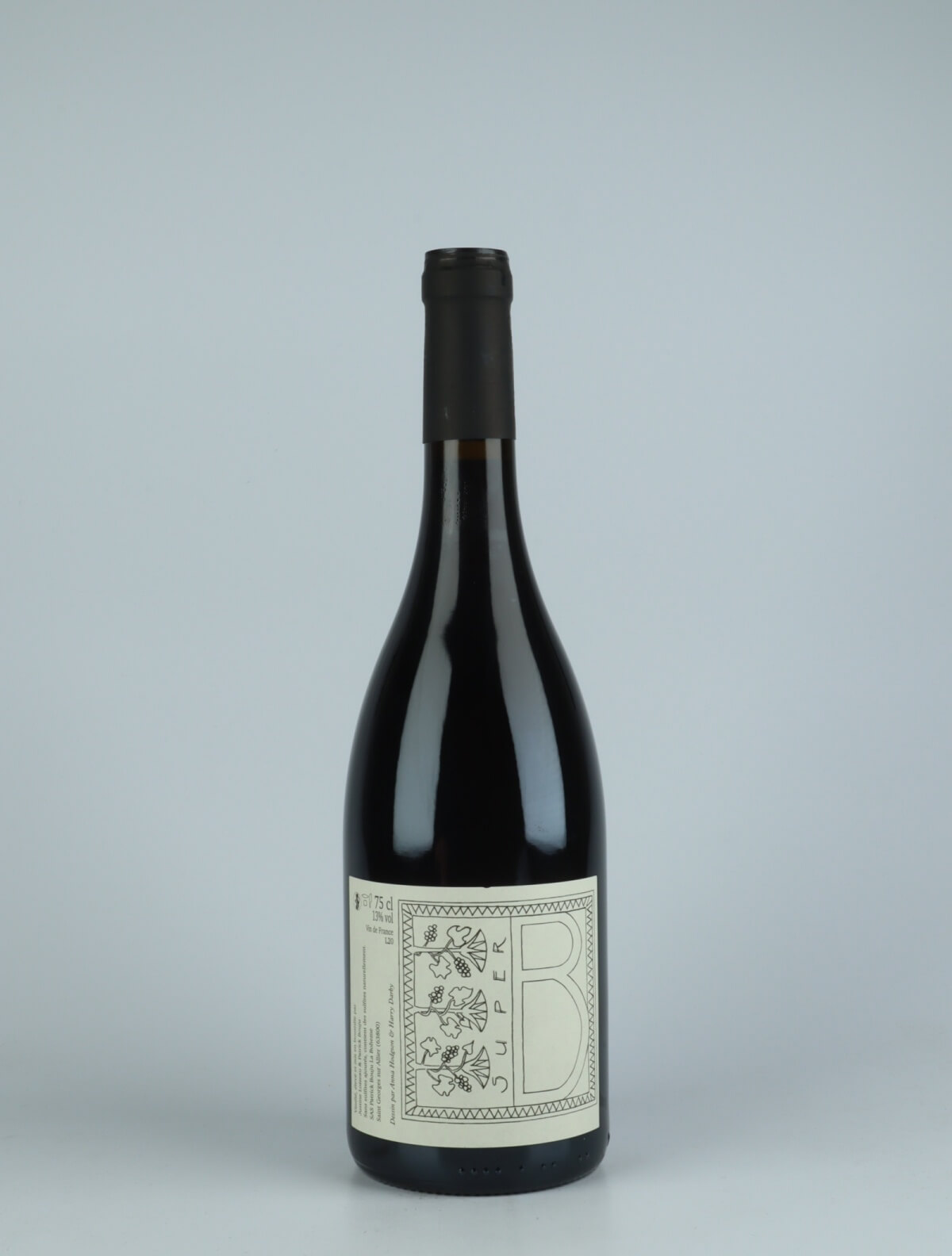A bottle 2020 Super B Red wine from Patrick Bouju, Auvergne in France